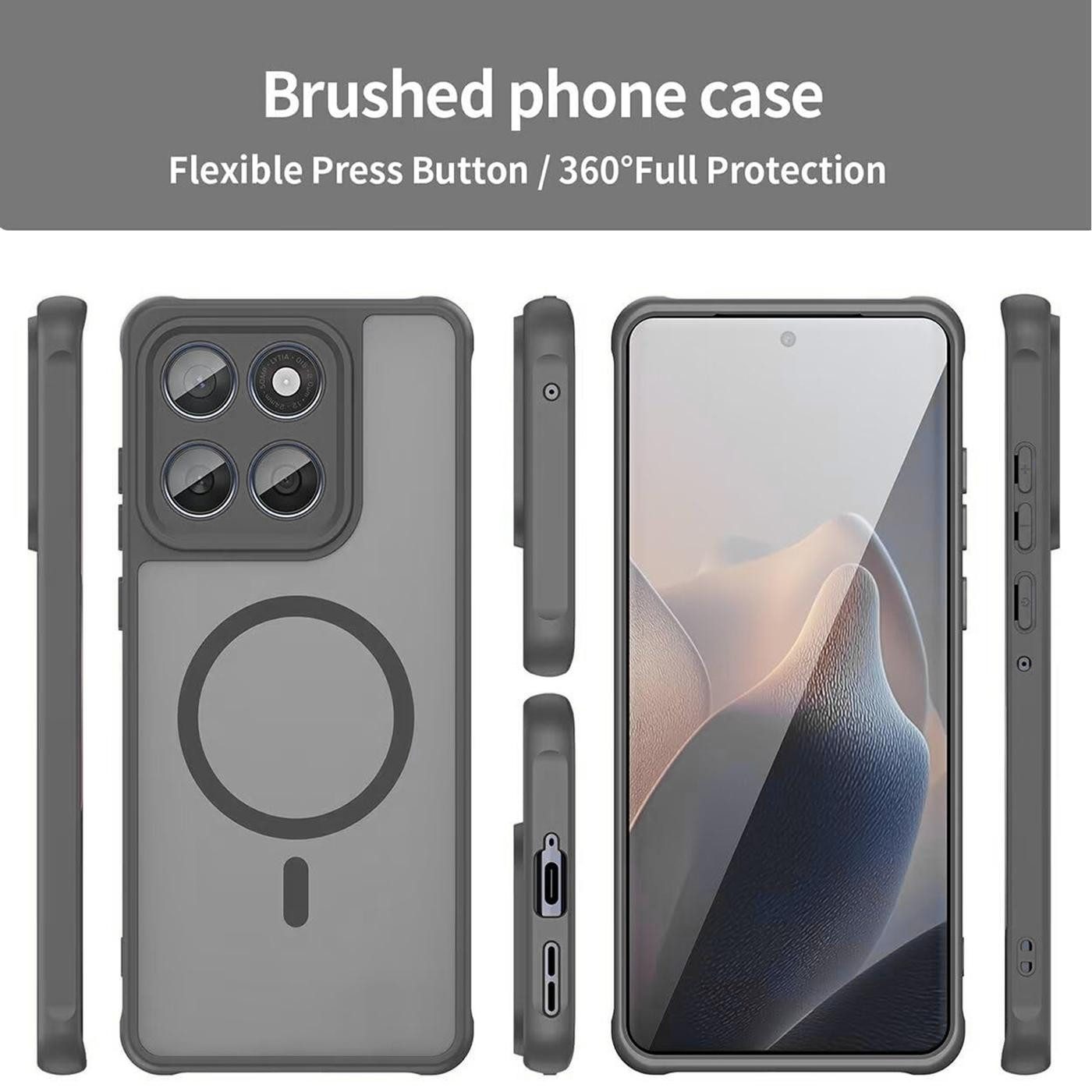 CoolGadget Handyhülle Magnet-Hülle für Motorola Edge 60 5G Schutzhülle magnetisch 6,67 Zoll, Hülle Matt Stoßfest kompatibel mit QI-Laden Zubehör Kameraschutz Case