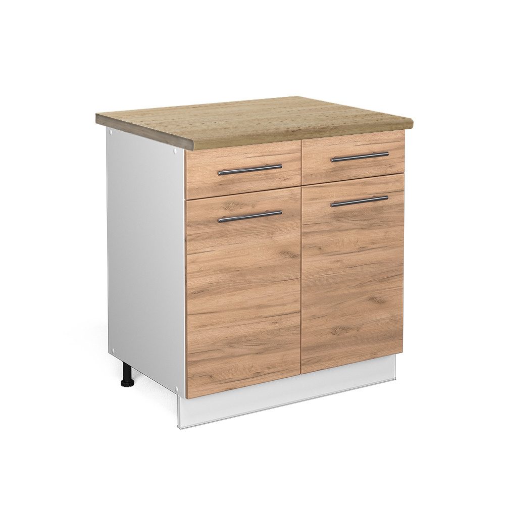 Vicco Unterschrank Fame-Line, Goldkraft Eiche/Weiß, 80 günstig online kaufen