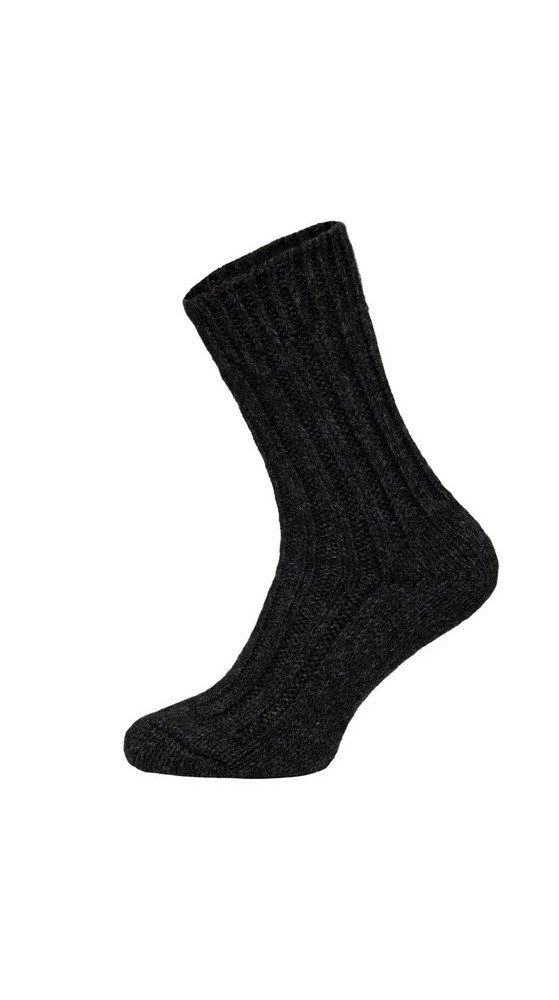Socken Wollsocken Alpaka Natur anthrazitgrau - 2 Paar