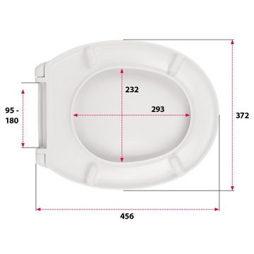 aquaSu WC-Sitz Basic, Weiß, Duroplast, Absenkautomatik, Belastbar 200 kg, oval, Take-Off