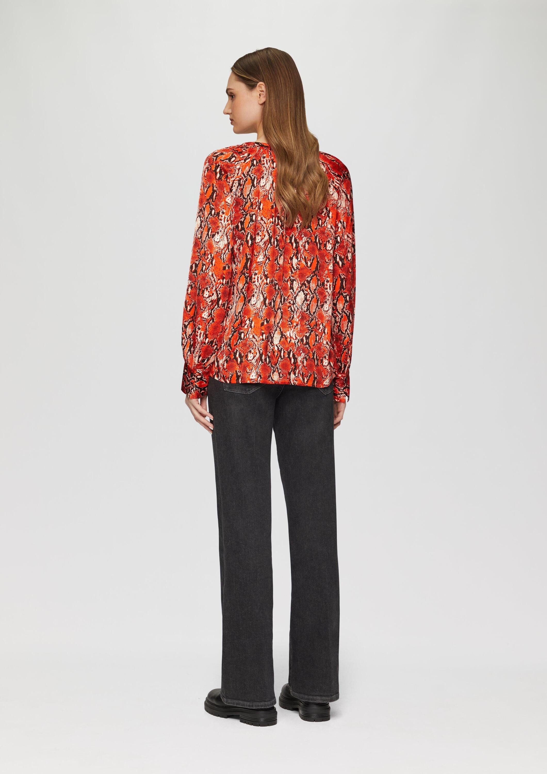 s.Oliver Langarmbluse Bluse Satinbluse im Relaxed Fit