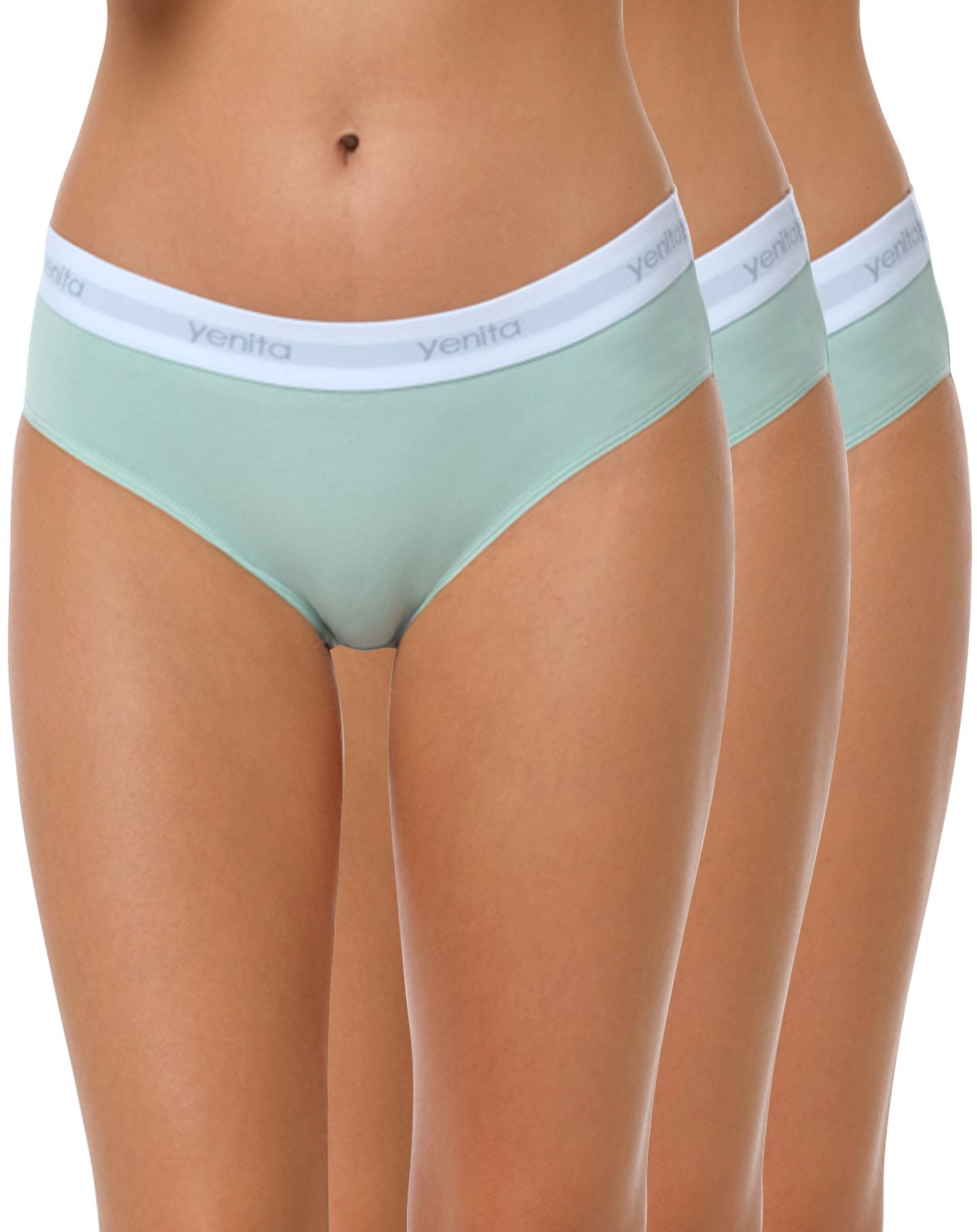 in Slip mint weicher (3-St) Modern-Sports-Collection Baumwoll-Stretch-Qualität Yenita®