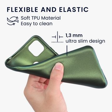 kwmobile Handyhülle Hülle für Xiaomi Redmi 9C, Silikon Case - Soft Handyhülle - Handy Cover in Metallic Tannengrün
