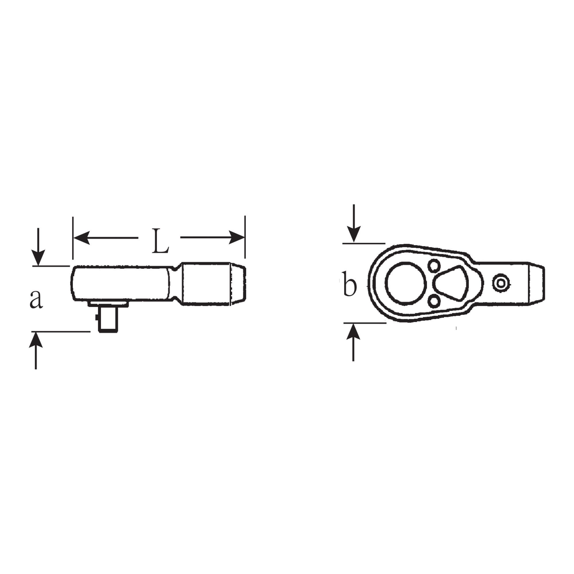 Stahlwille Ratsche Stahlwille 1" (25mm) Knarre RSW.10° L.185mm
