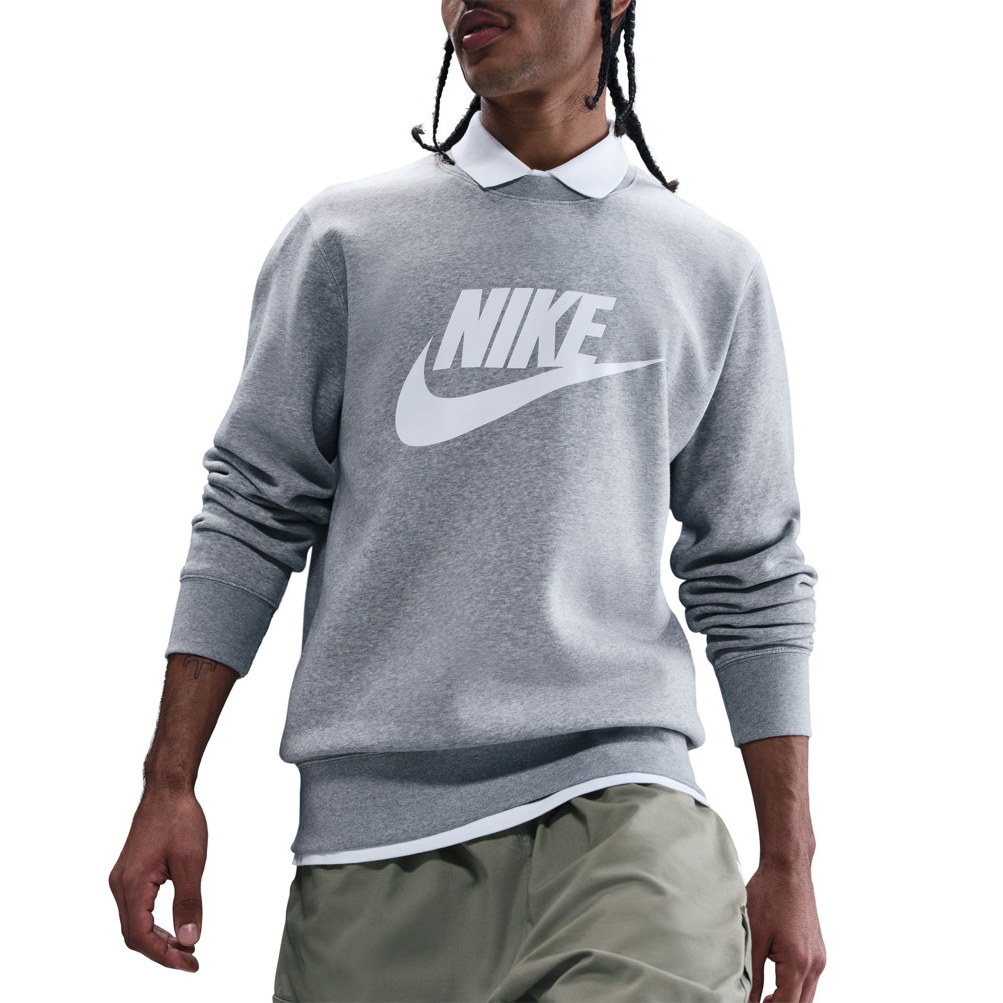 Nike Sportswear T-Shirt Nike Sportswear Club Men's Graphic Fleece Crew in mehreren Größen von S bis XXXL verfügbar