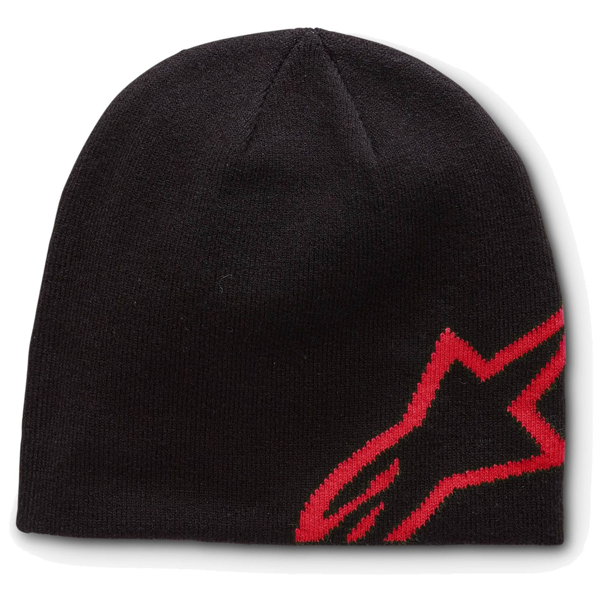 Alpinestars Strickmütze Beanie Logo Rot (Schwarz) | Strickmützen