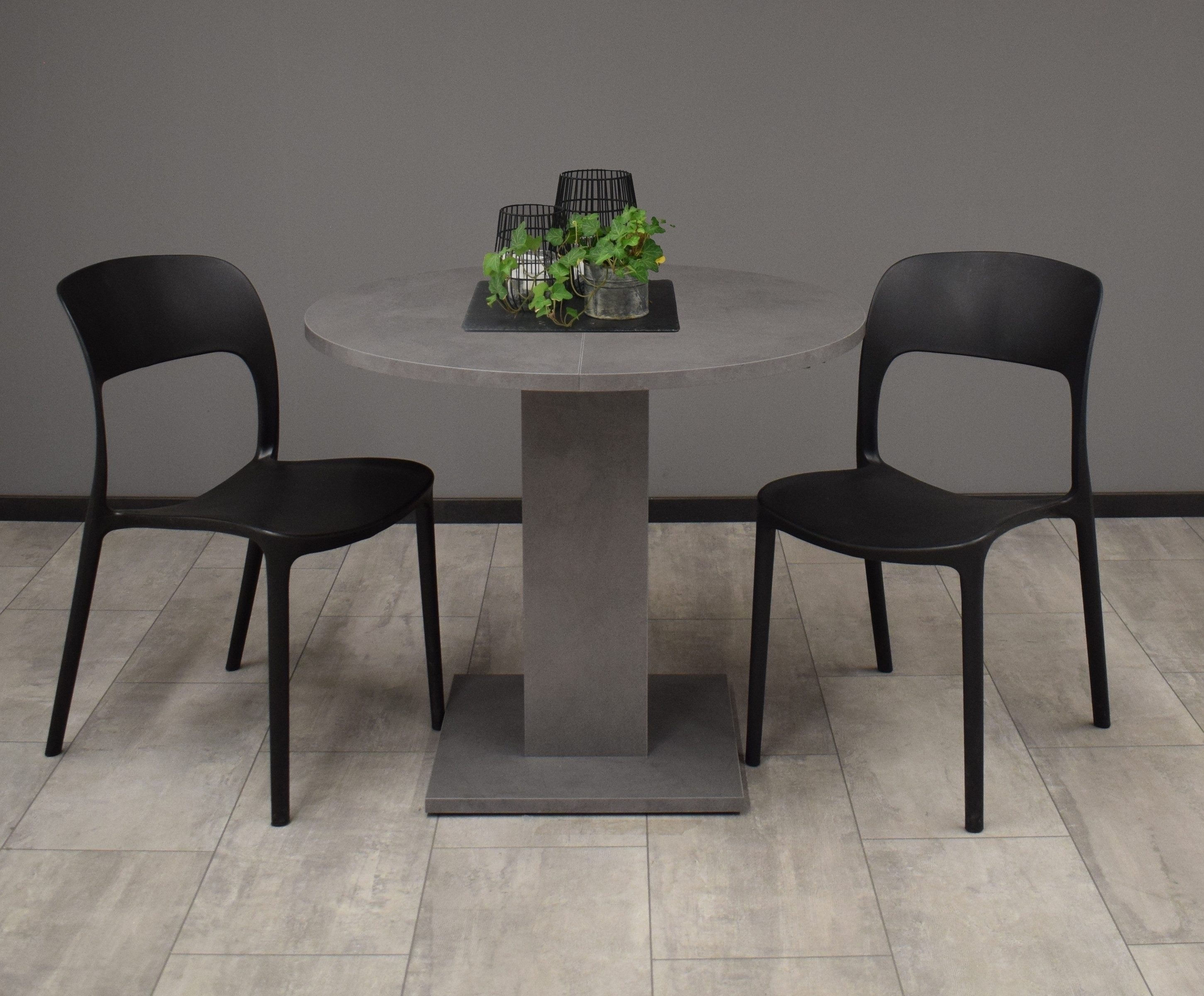 Mäusbacher Säulen-Esstisch (ausziehbar) in graphit - 90x76x90cm (BxHxT) (au günstig online kaufen