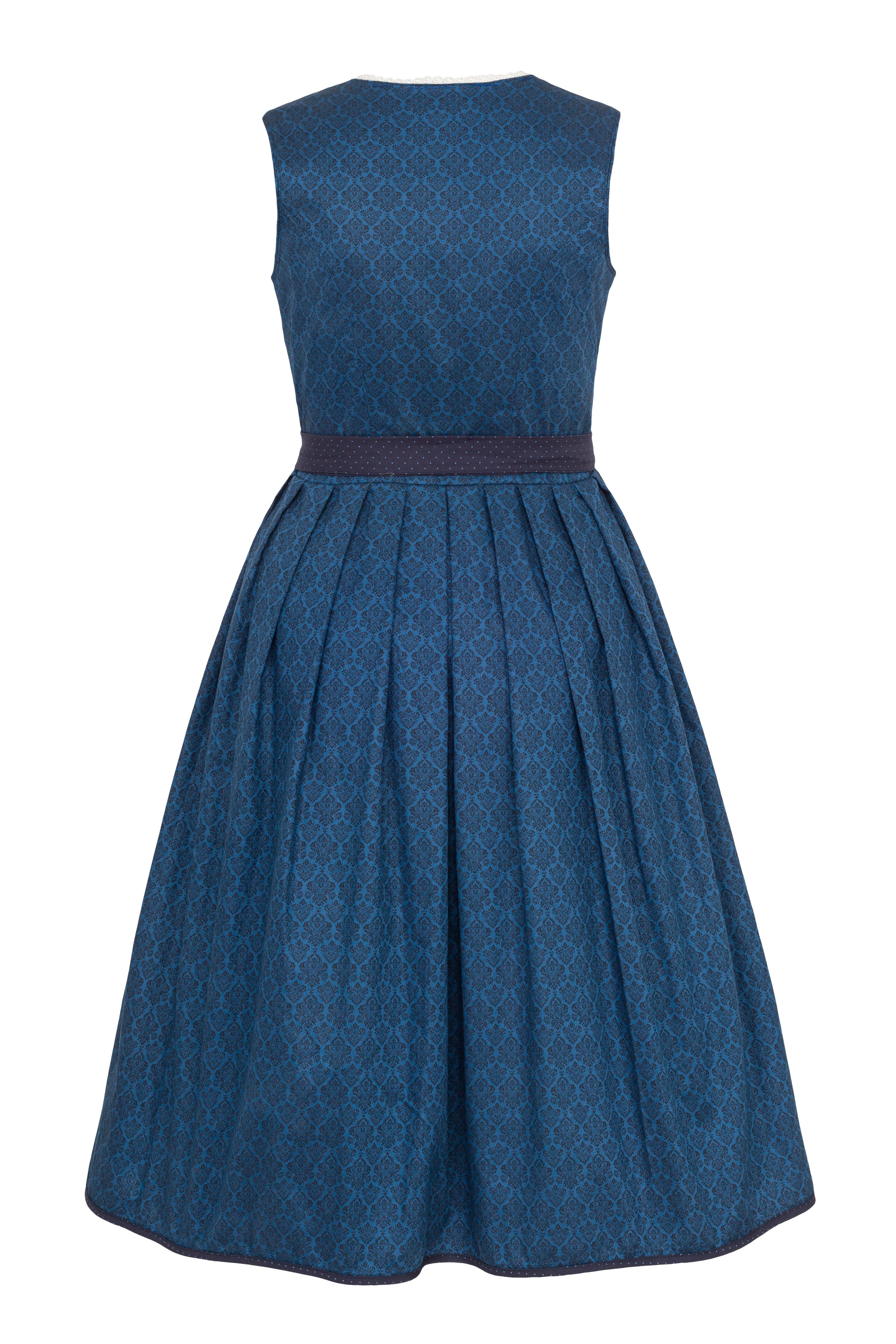Ramona Lippert Dirndl Ivelina 2-teilig hochgeschlossen dunkelblau Rocklänge 65 cm