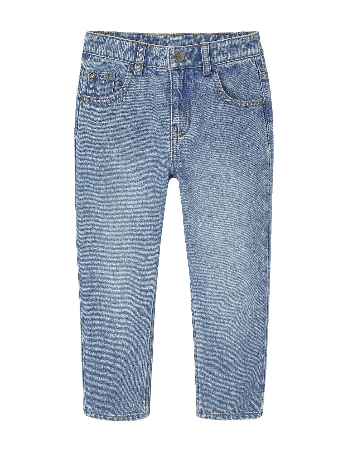 7/8-Caprijeans Gerade Jungen Jeans mit Acid-Waschung