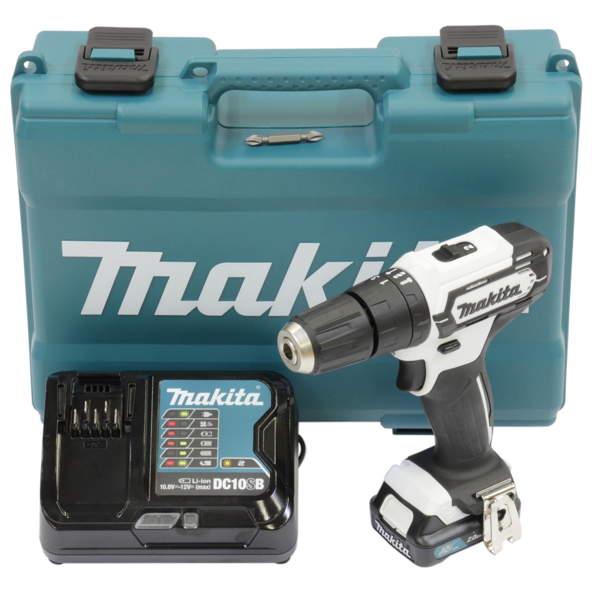 Makita Akku-Schlagbohrschrauber HP333DSAW, 12 V, max. 1700,00 U/min, Sonderfarbe Weiß