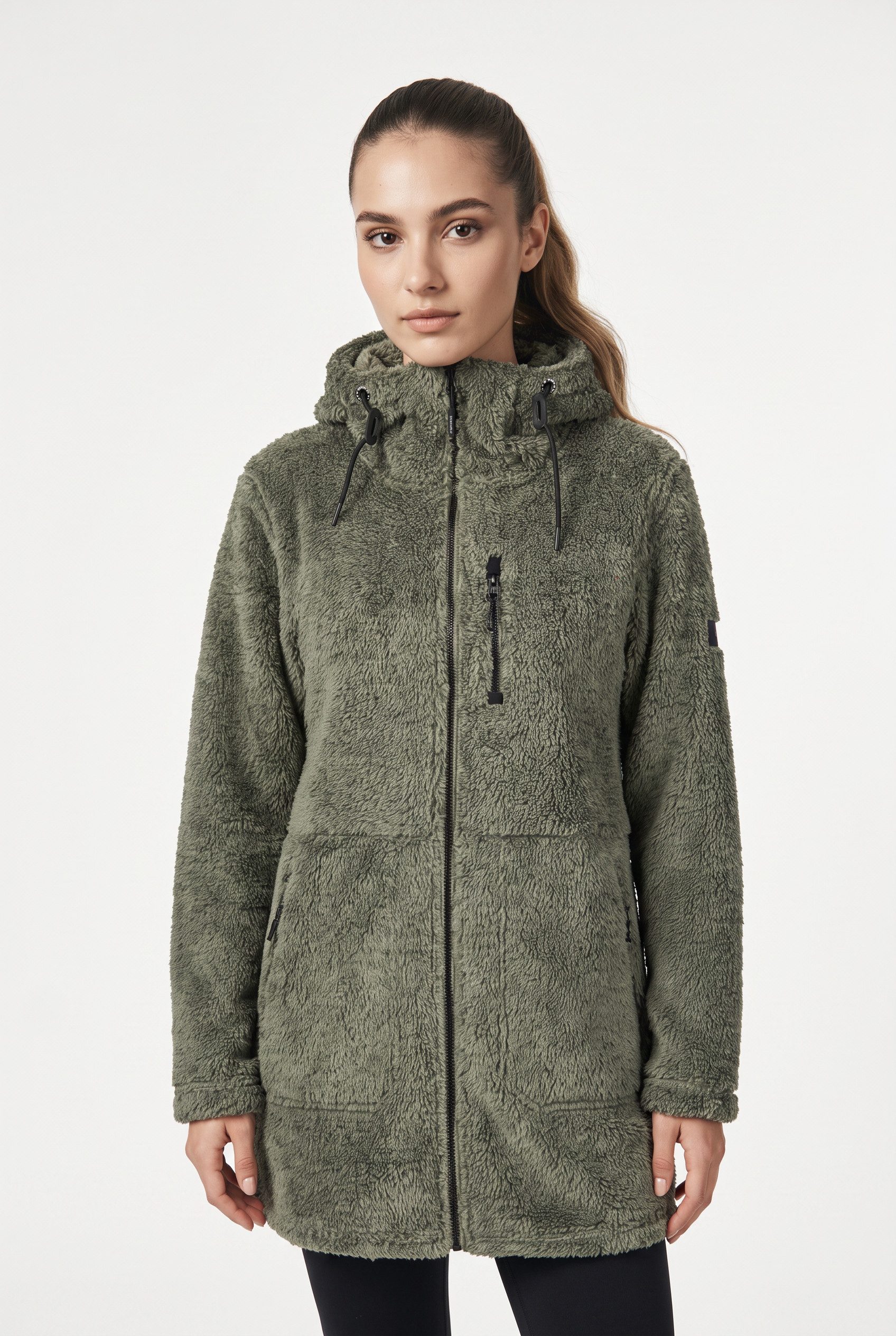 Icepeak Fleecejacke ICEPEAK CHELLES mit verstellbarer Kapuze, schnell trocknend, aus Polyester