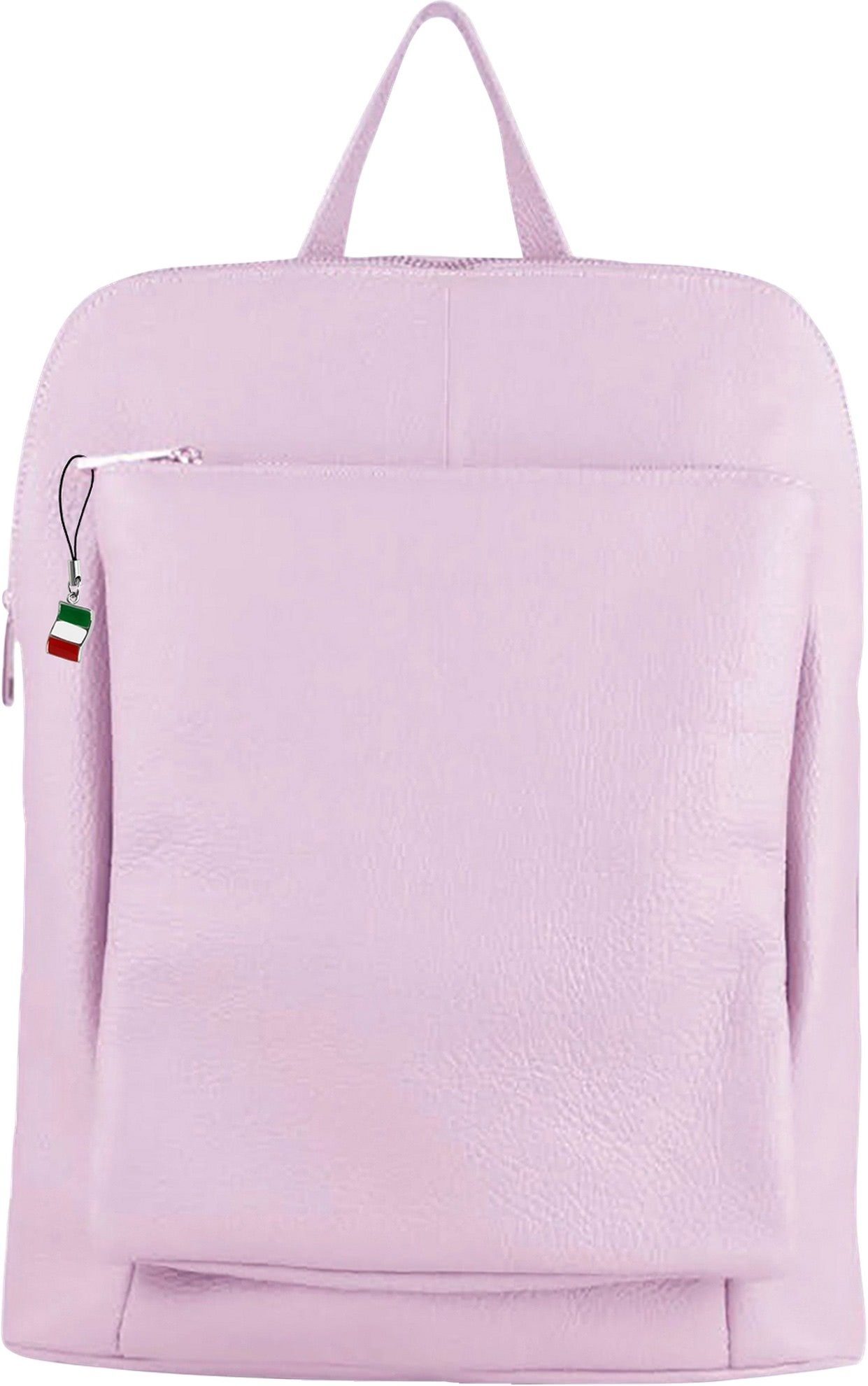 FLORENCE Cityrucksack Florence Rucksack Damen Echtleder, Damen Leder Cityrucksack, flieder, lila ca. 30cm