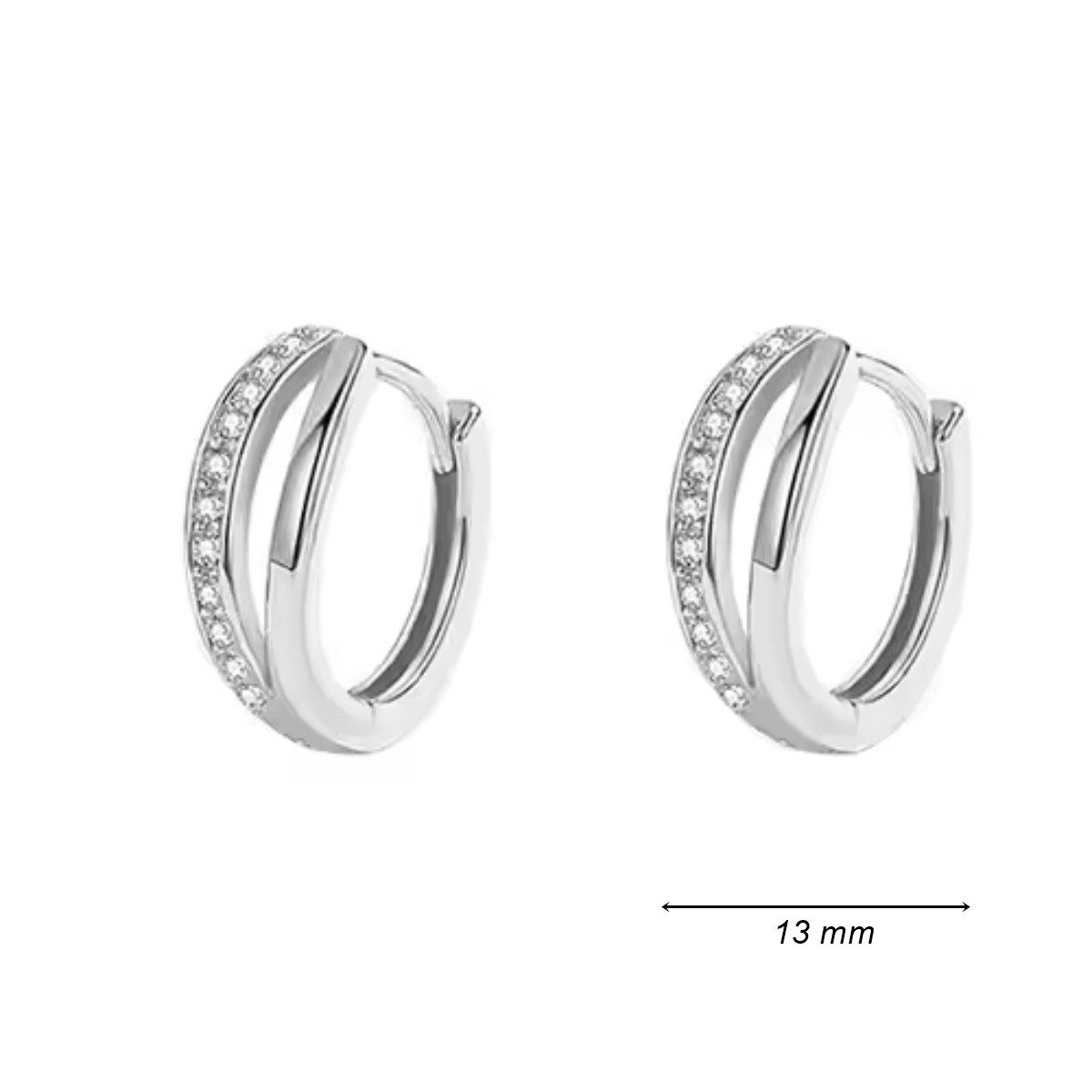 ELLAWIL Paar Creolen Ohrschmuck Damenohrringe Zirkonia Creole Ohrcreolen Gl günstig online kaufen