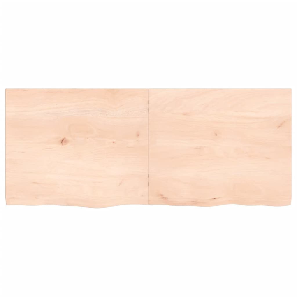 Unbehandelt Wandregal Massivholz 120x50x(2-4) cm furnicato Eiche
