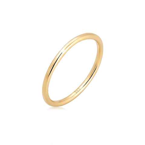 Elli Premium Fingerring Bandring Ehering Trauring Hochzeit 585er Gelbgold