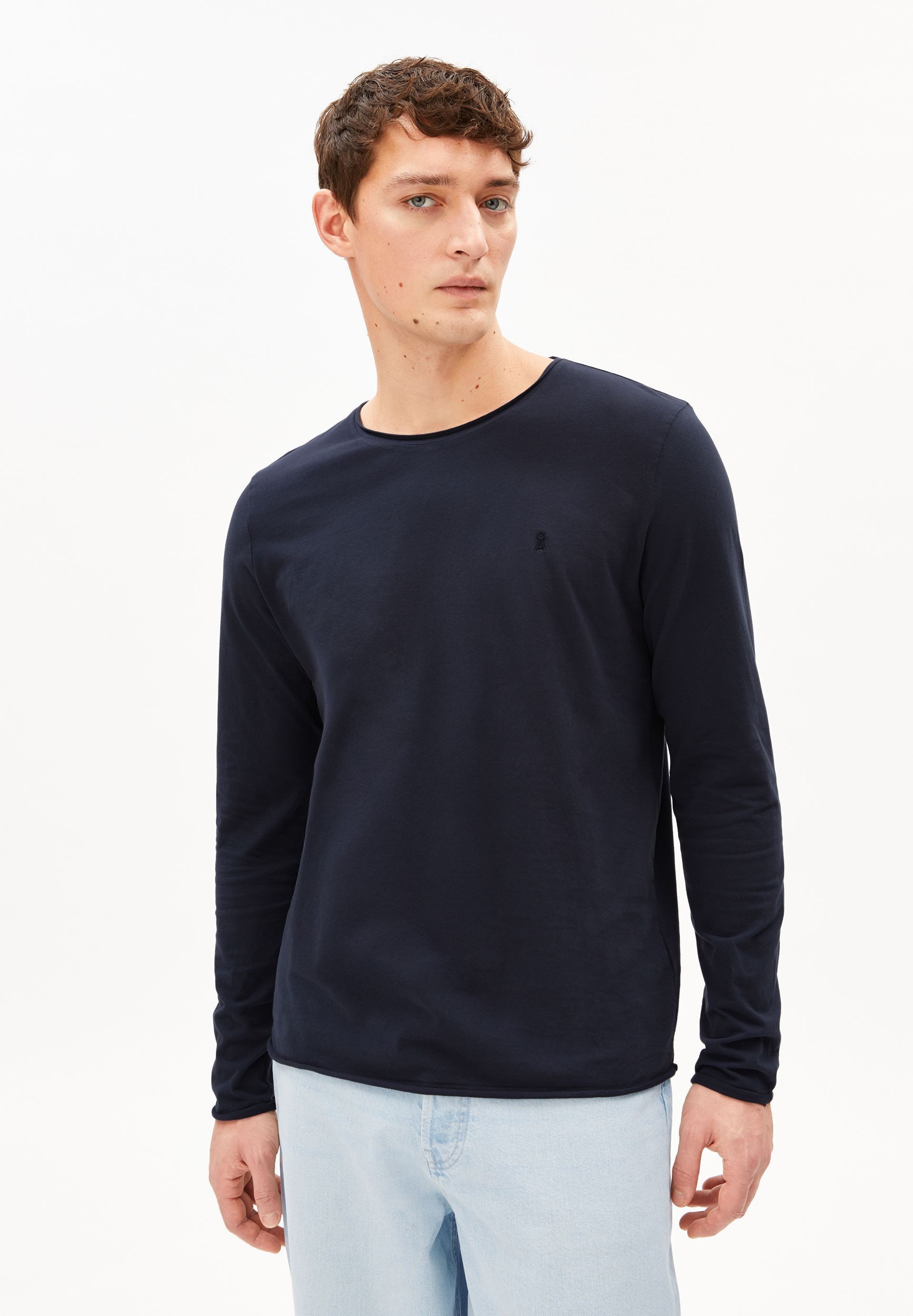 Longsleeve JAAMES BRUSHED Longsleeve aus Bio-Baumwolle