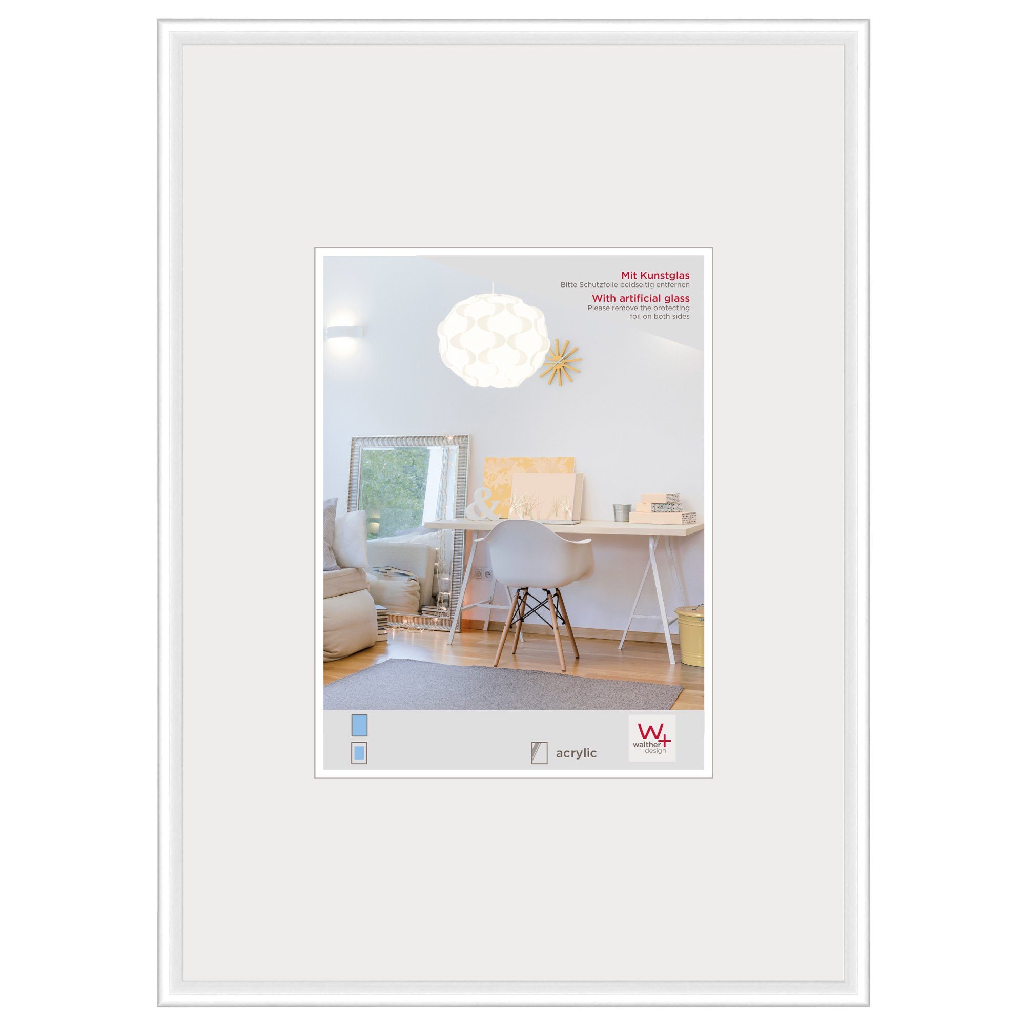 Walther Design Bilderrahmen New Lifestyle mit Kunstglas