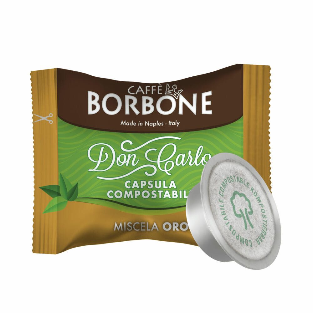 Caffè Borbone Kaffee Don Carlo Kompostierbar Oro, 100 Kapseln, Kompatibel mit dem Lavazza A Modo Mio System*