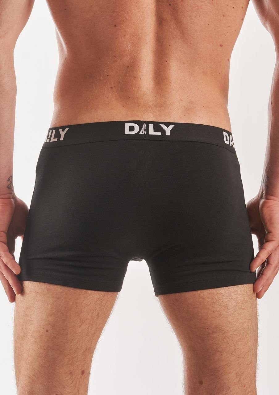 DA!LY UNDERWEAR Boxershorts Basic Boxer (10-St) Blau/Schwarz Schwarz/Weiß mit Retro Stretch Trunks &