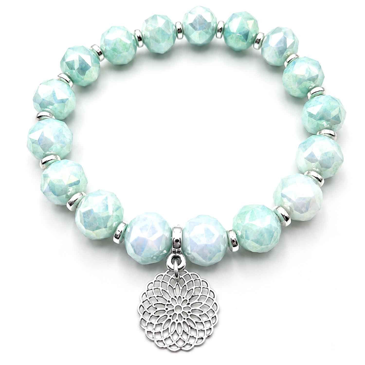 Impala Perlenarmband Nadja mit facettierten Glasperlen & Anhänger