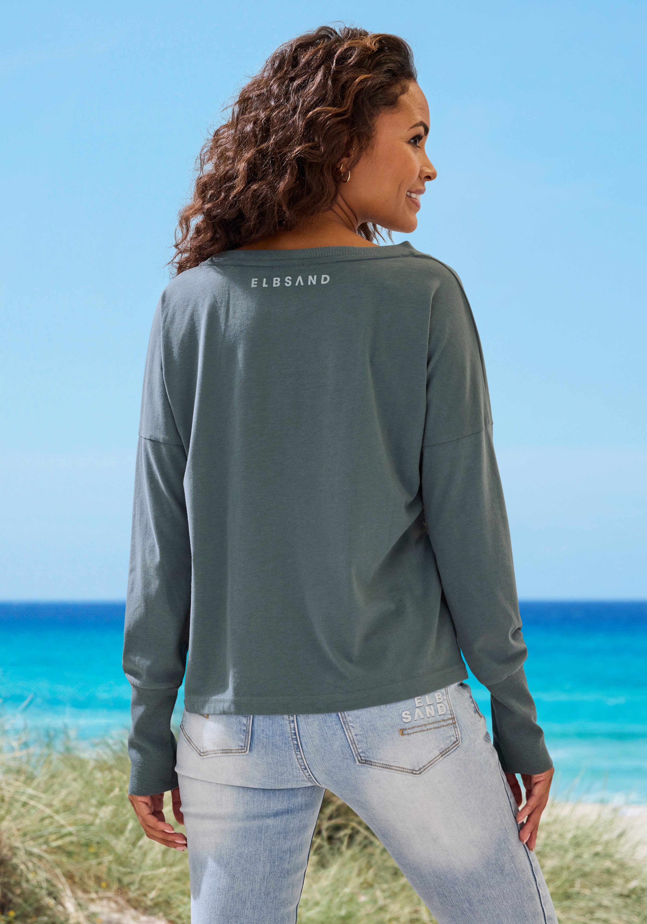 Elbsand Langarmshirt Ilda mir Frontprint