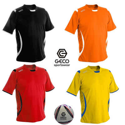 Fußballtrikot Geco Fußballtrikot Levante kurzarm Fußball Trikot zweifarbig seitliche Mesheinsätze