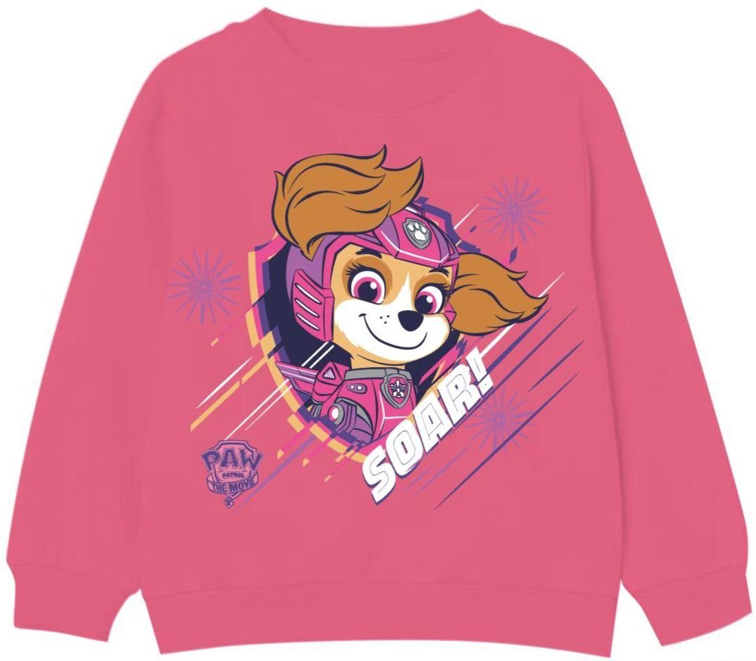 PAW PATROL Sweatshirt PAW PATROL Kinder Sweatshirts Pullover Sweater Jungen  und Mädchen Dunkelblau oder Pink Gr.92 98/104 110/116 122/128 für 2 3 4 5 6  7 8 Jahre