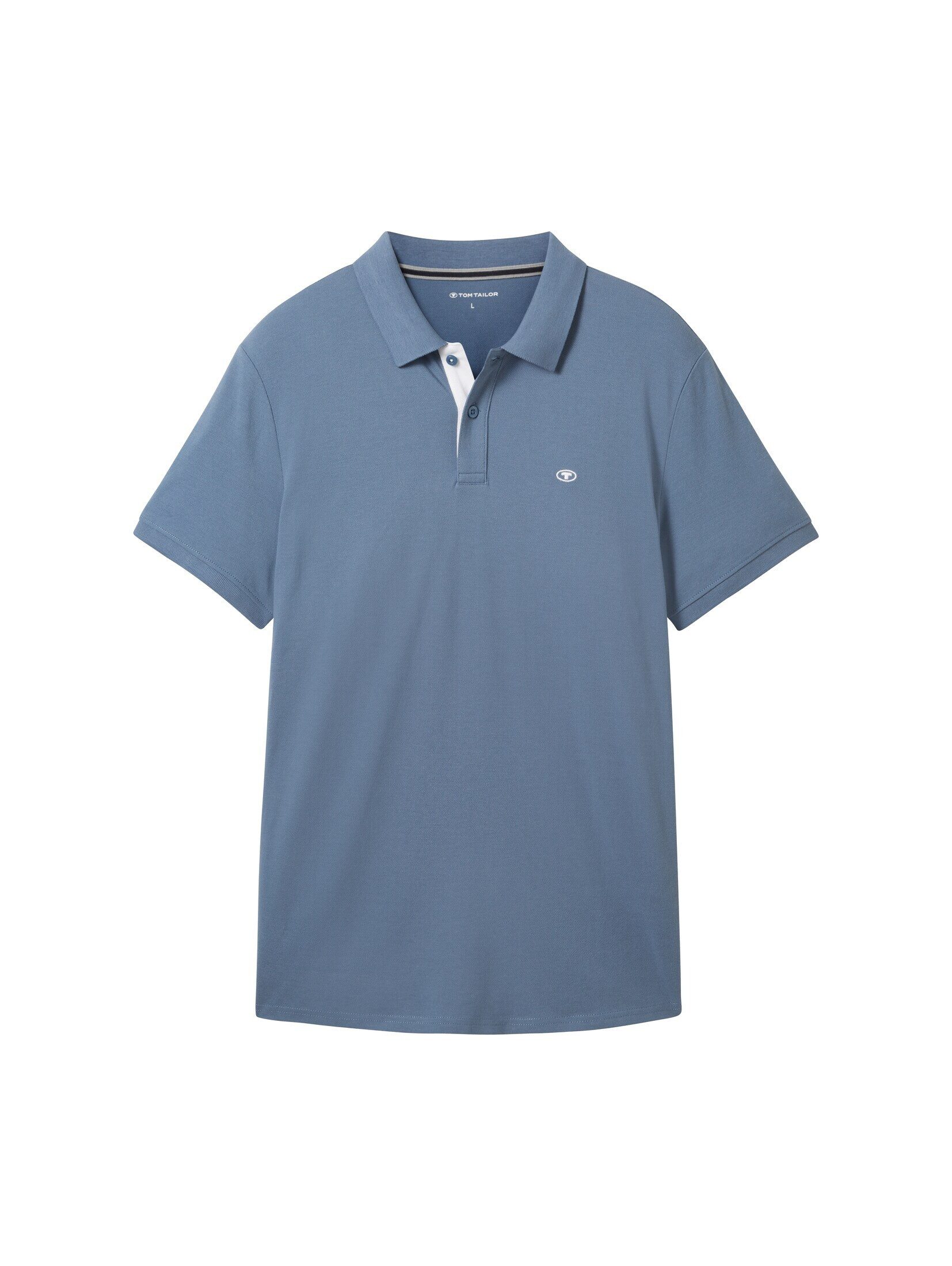 TOM TAILOR Poloshirt Poloshirts Piqué Poloshirt mit Logo-Stickerei günstig online kaufen