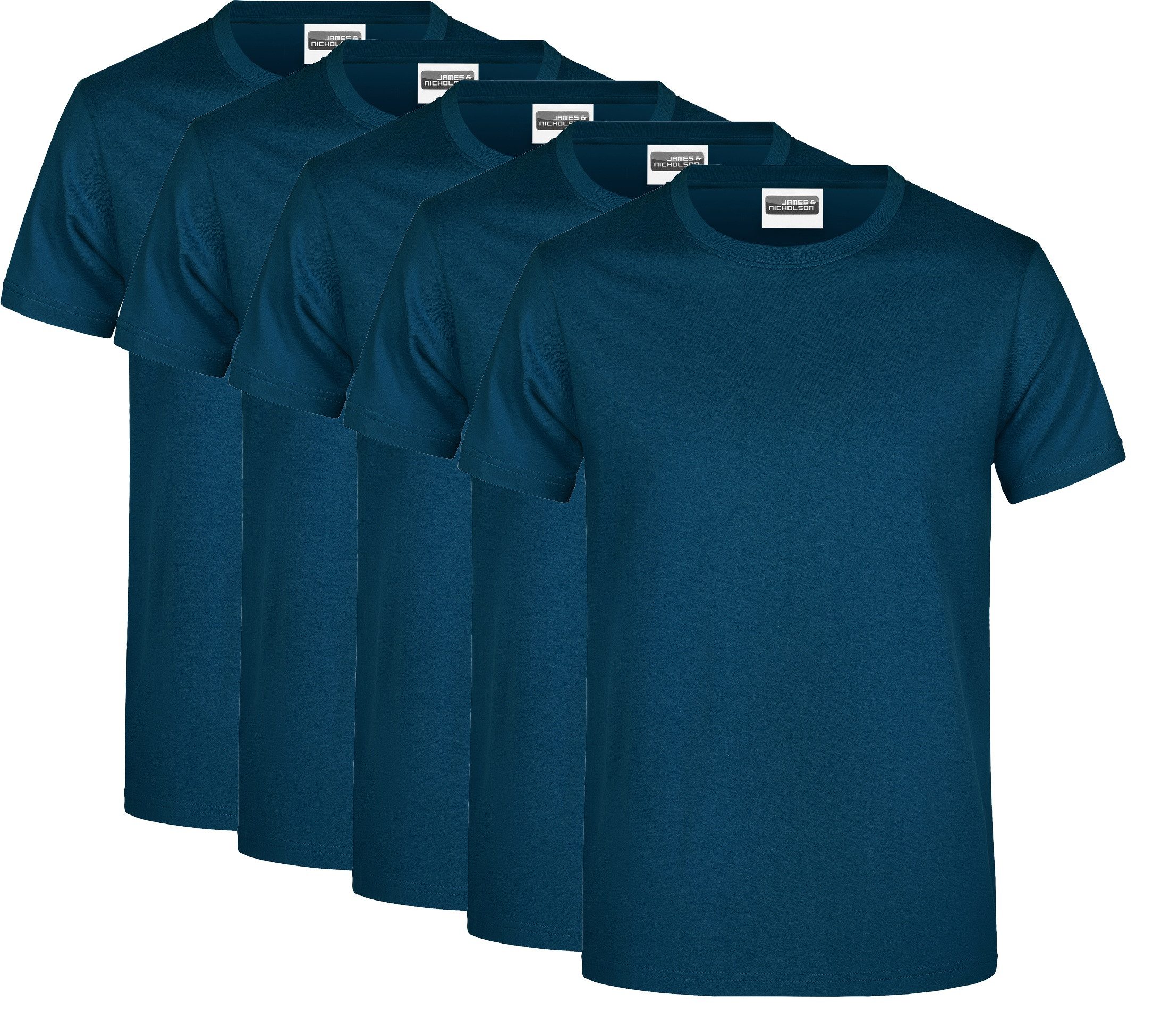 James & Nicholson T-Shirt 5er-Pack Klassisches günstig online kaufen