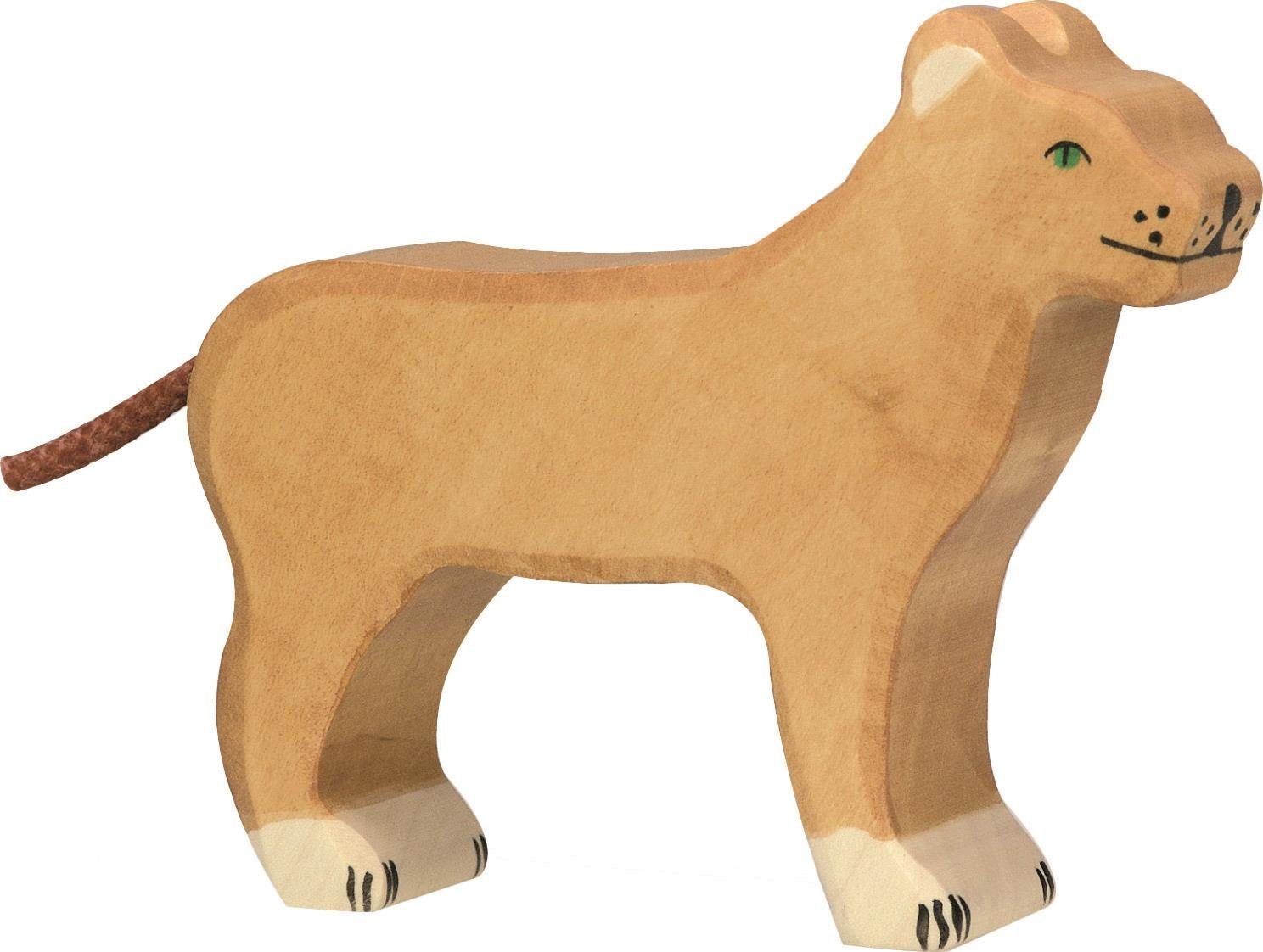 Holztiger Spielfigur HOLZTIGER Löwin aus Holz