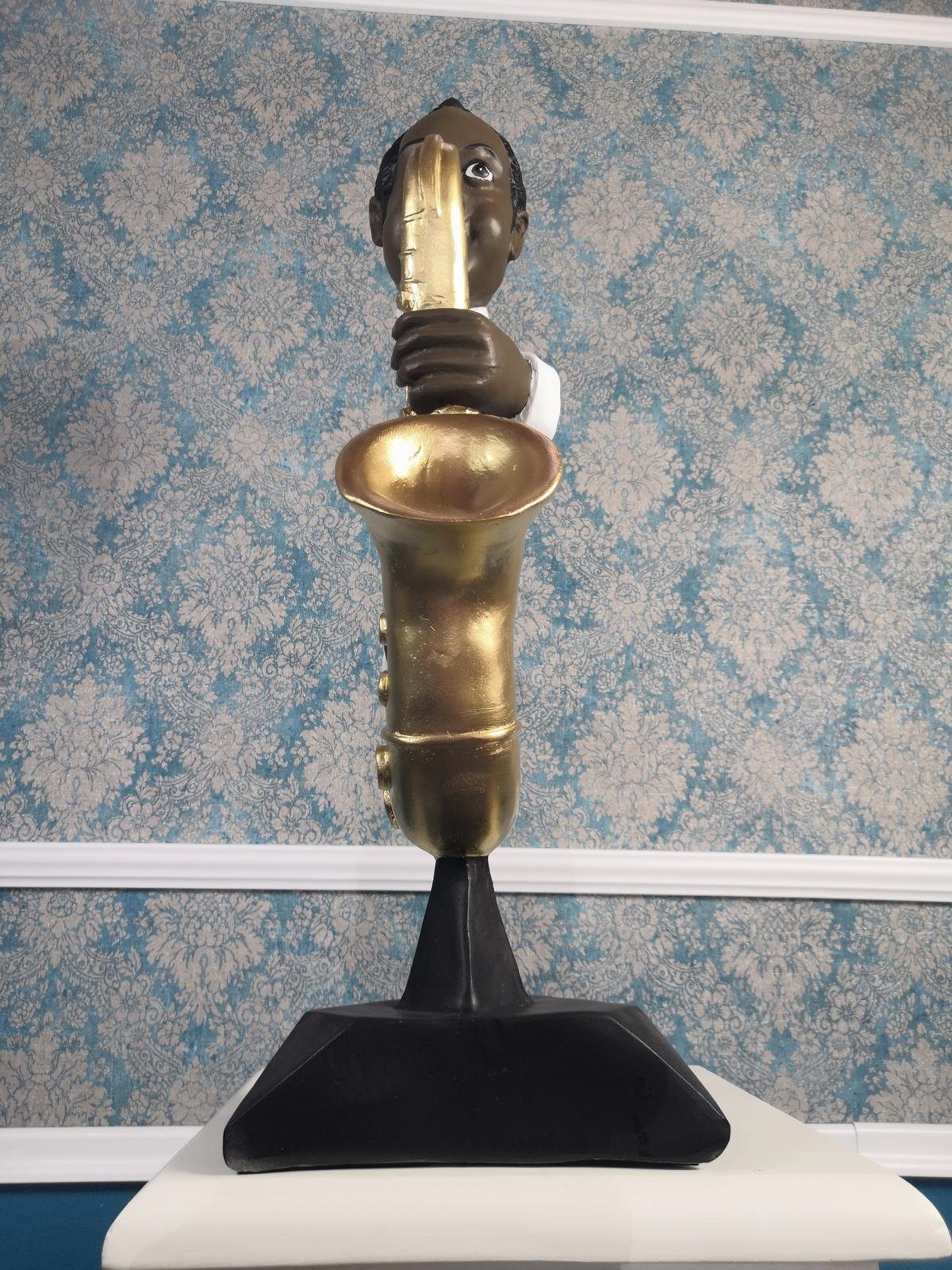 JVmoebel Dekofigur Saxophon Büste Skulpturen in Skulptur (Skulptur), Sofort 68,5cm Made Statue Europe Figur Figuren
