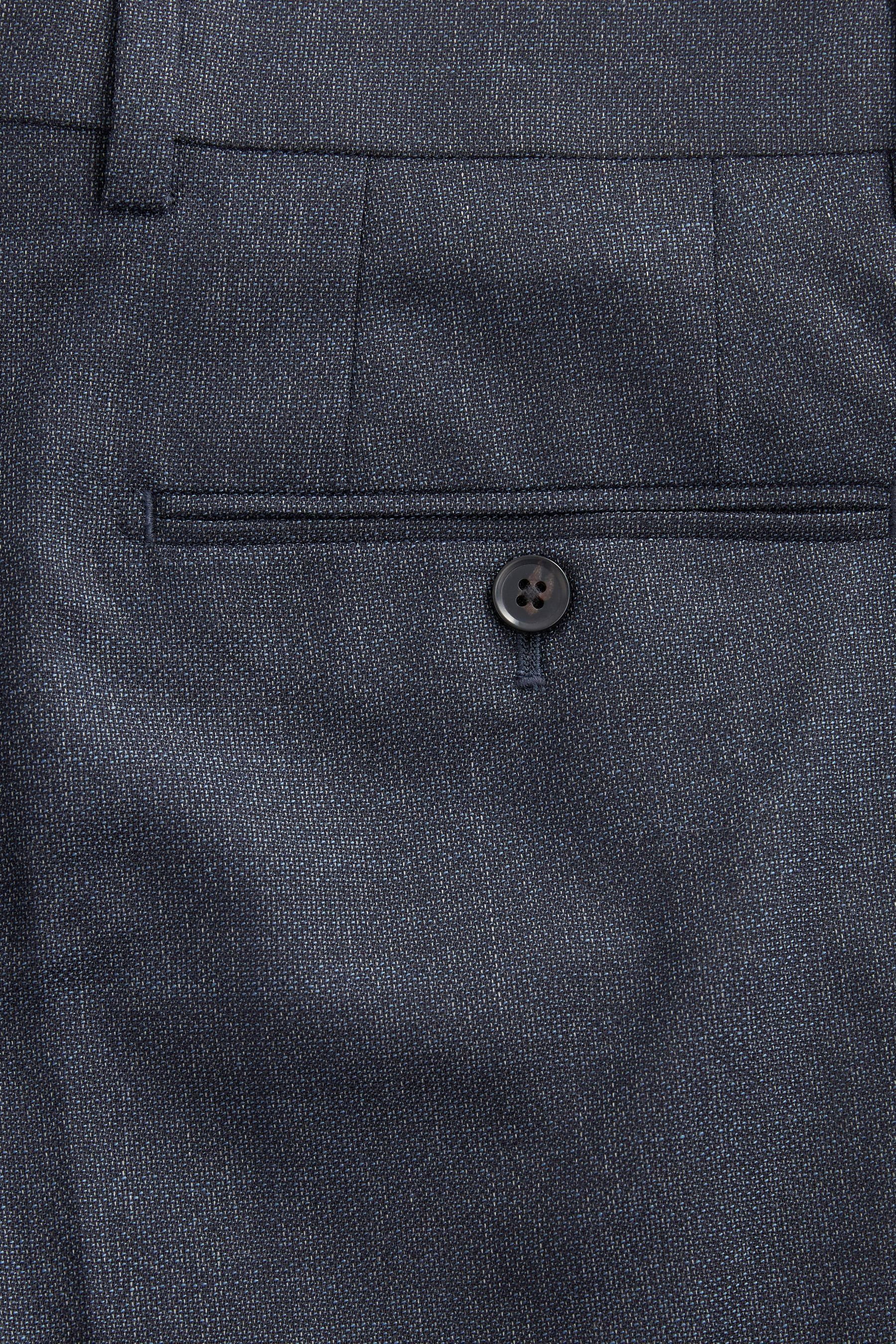 (1-tlg) strukturiertes Next Navy Slim Anzughose Fit Anzughose Signature