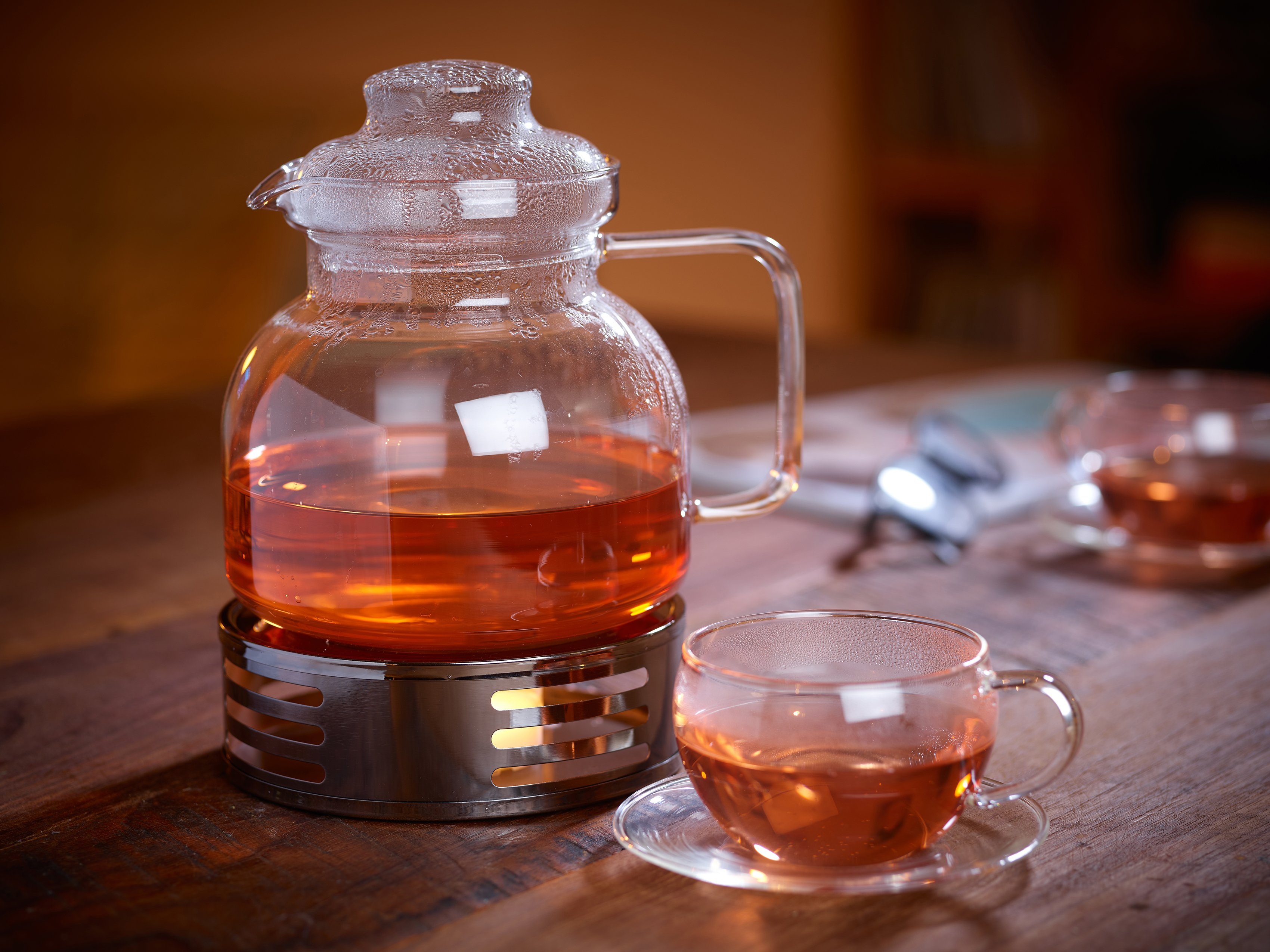 ECHTWERK Teestövchen, (1-tlg), Stövchen/ Teewärmer aus Edelstahl, runder Kaffeewärmer, 5 x 15 cm