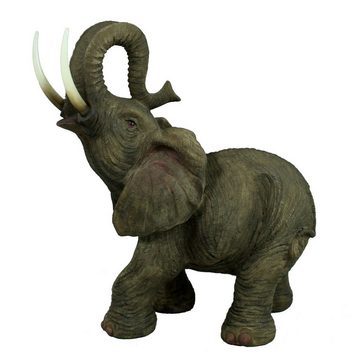 colourliving Tierfigur Elefant Dekofigur Elefant Figur Deko Elefant 30cm, Handbemalt, Wetterfest, Detailgetreu