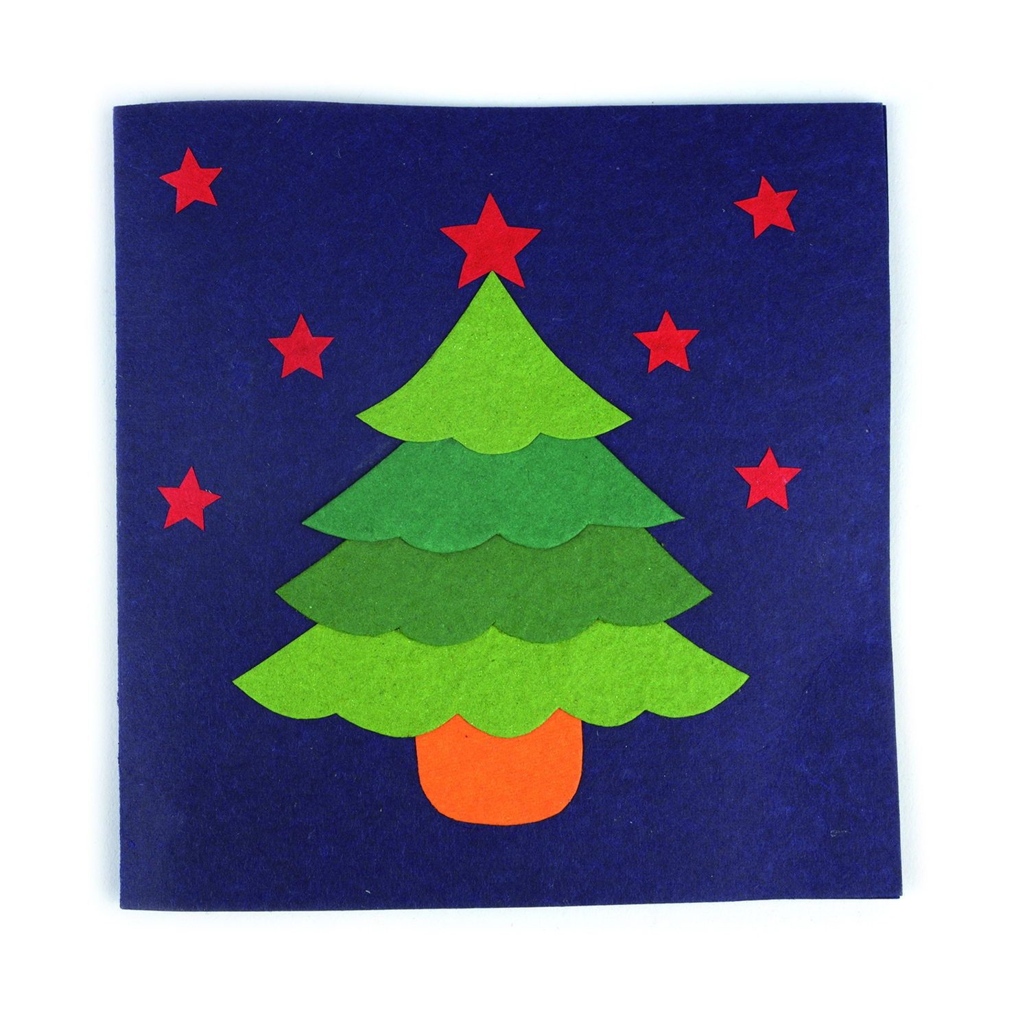 El Puente Grußkarte Pop-Up- Grußkarte "Weihnachtsbaum", Handmade, Fair Trade