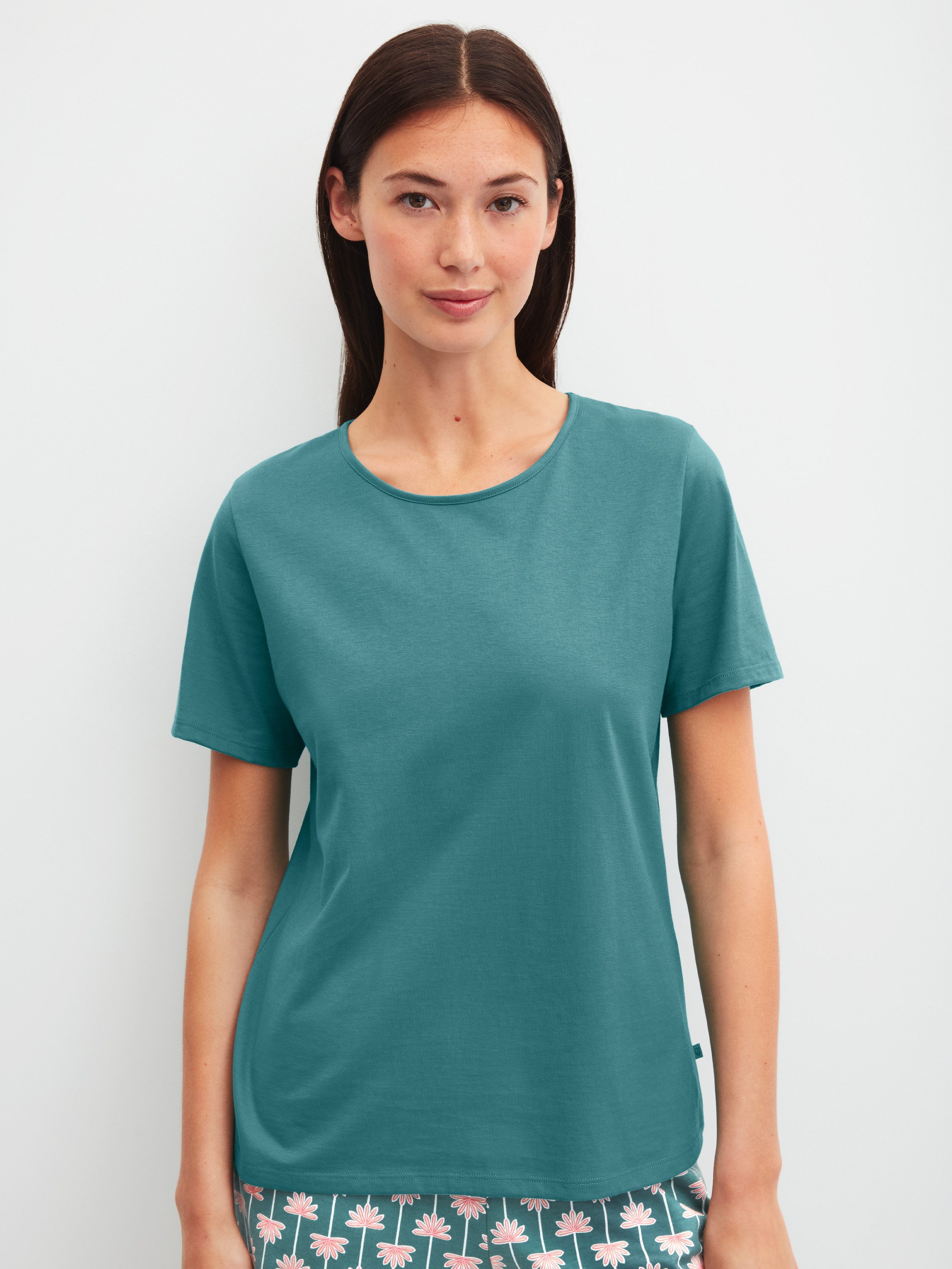 CALIDA Kurzarmshirt Favourites Beach Damen (1-tlg) aus Baumwolle, elastisch, formstabil, hautfreundlich, atmungsaktiv