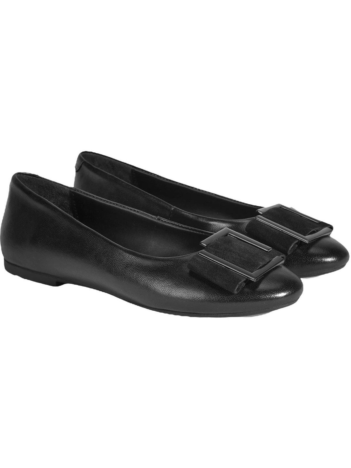 Damen-Ballerinas aus Leder – Flacher Absatz, ohne Verschluss Ballettschuh
