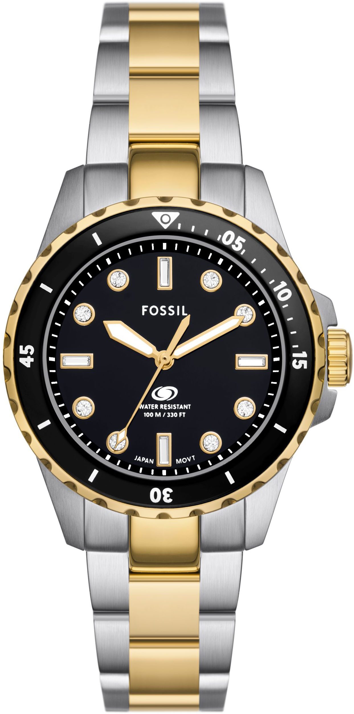 Fossil Quarzuhr FOSSIL BLUE DIVE LADIES, Armbanduhr, Damenuhr, analog