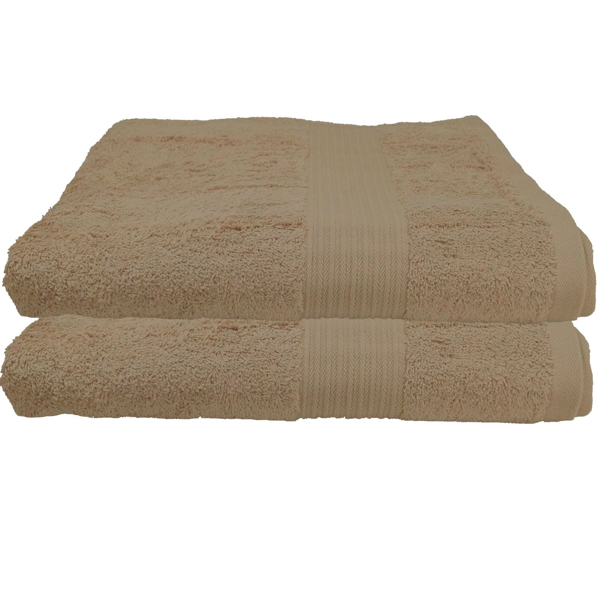 x Julie 2-Badetuch-Pastell Baumwolle cm, 100 (2-St) Beige-Badetuch 150 Badetuch Julsen