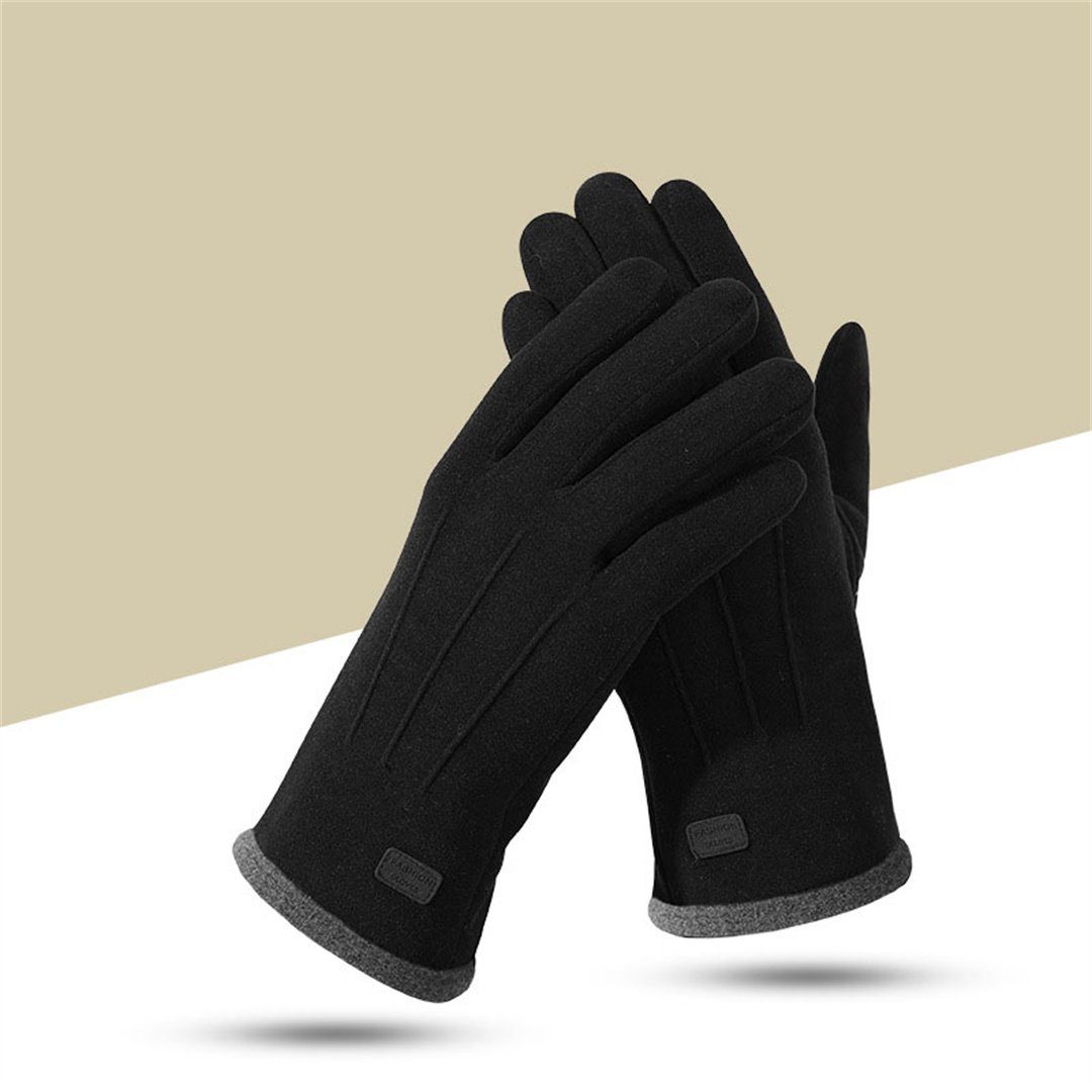 L.Ru UG Fahrradhandschuhe Herbst- Wind- und Kälteschutz und Winterhandschuhe zum Touchscreen-Outdoor-Handschuhe Warmhalten