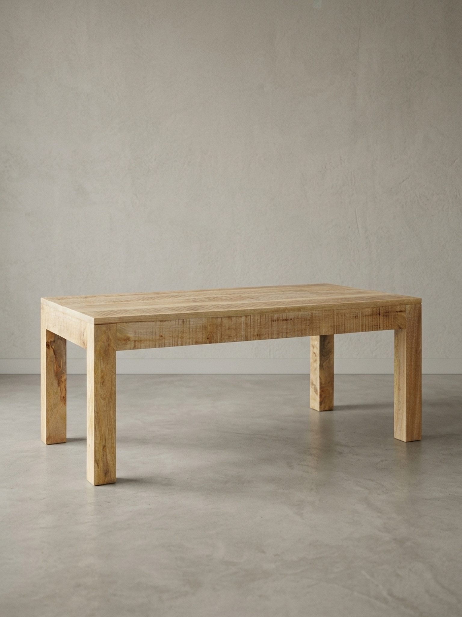 KADIMA DESIGN Couchtisch Couchtisch 110 x 60 x 47 cm Massiv-Holz Mango Natur (Massivholztisch Wohnzimmer), Landhaus-Stil Wohnzimmertisch Rustikal Kaffeetisch