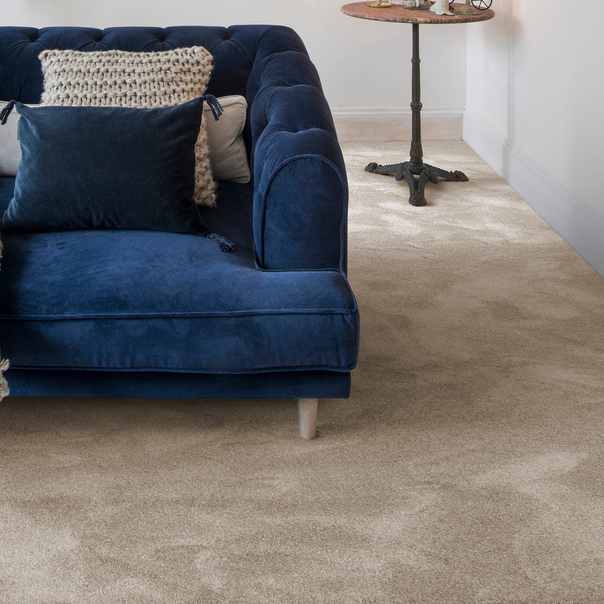 Andiamo Teppichboden Levin, Velours, Gesamthöhe 10 mm, Made in Belgium, rechteckig, Uni Farben, Breite 400 cm oder 500 cm, weiche Qualität