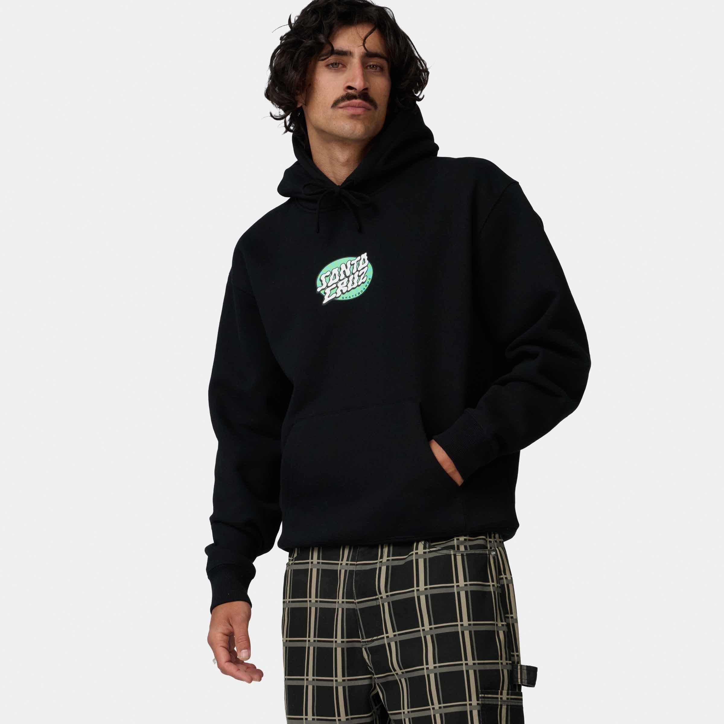 Santa Cruz Kapuzenpullover aus Baumwolle und Polyester, mit Kapuze, normale Schnittform