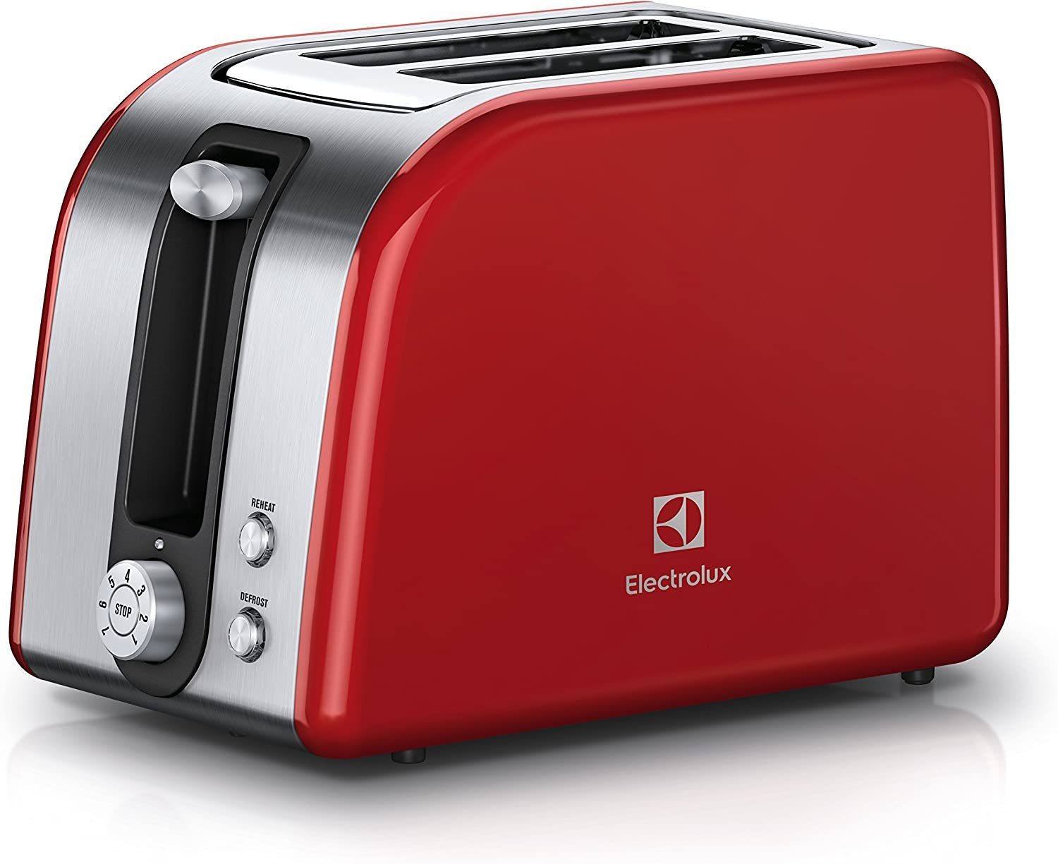 V, Toaster mm 850,00 Schlitze, rot, 240 für eat7700r, kurze 2 Scheiben, 181 silber W, Electrolux 220 – 2