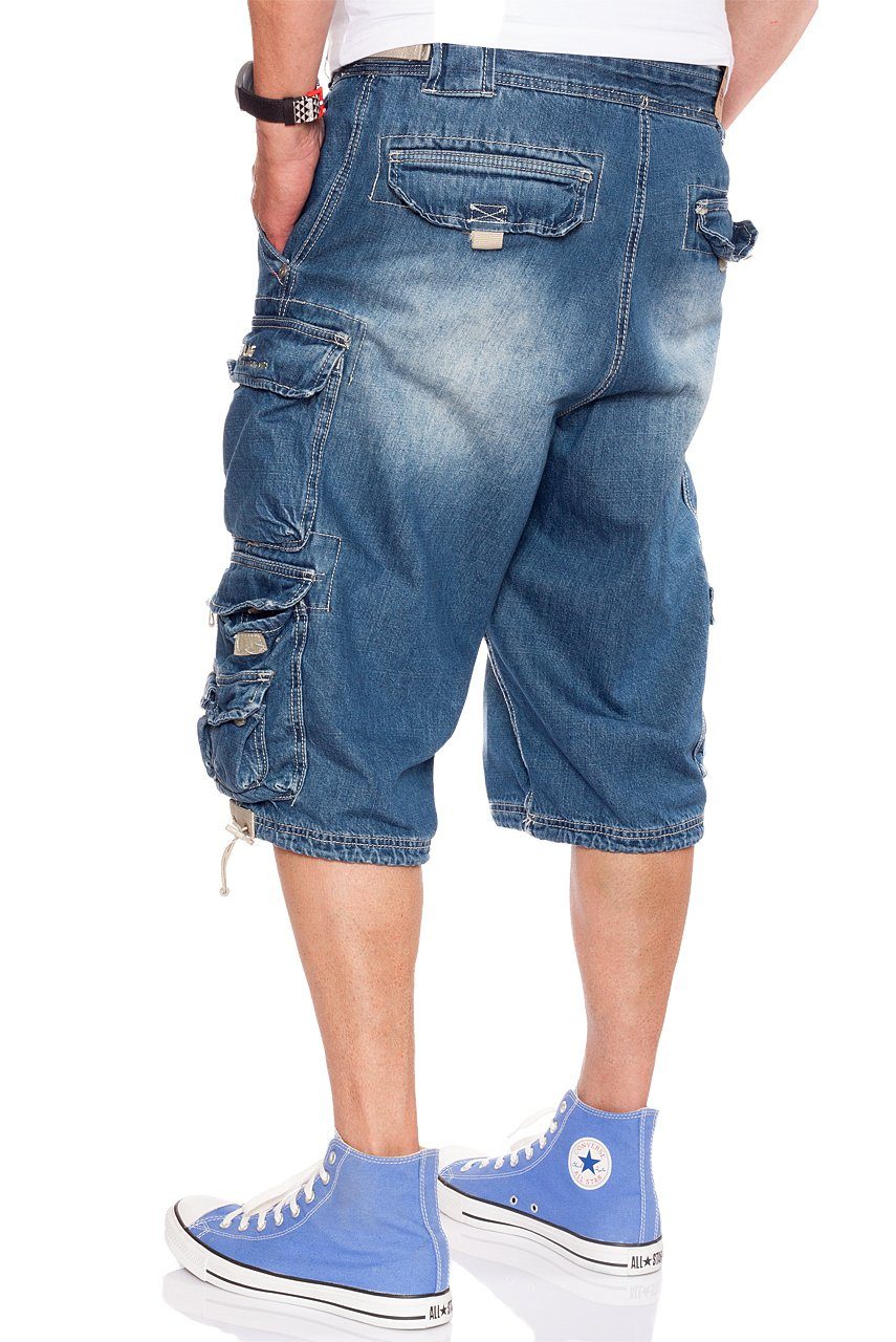 Jet Lag Cargoshorts 007 B Denim Jeansshorts Bleached oder Light Navy