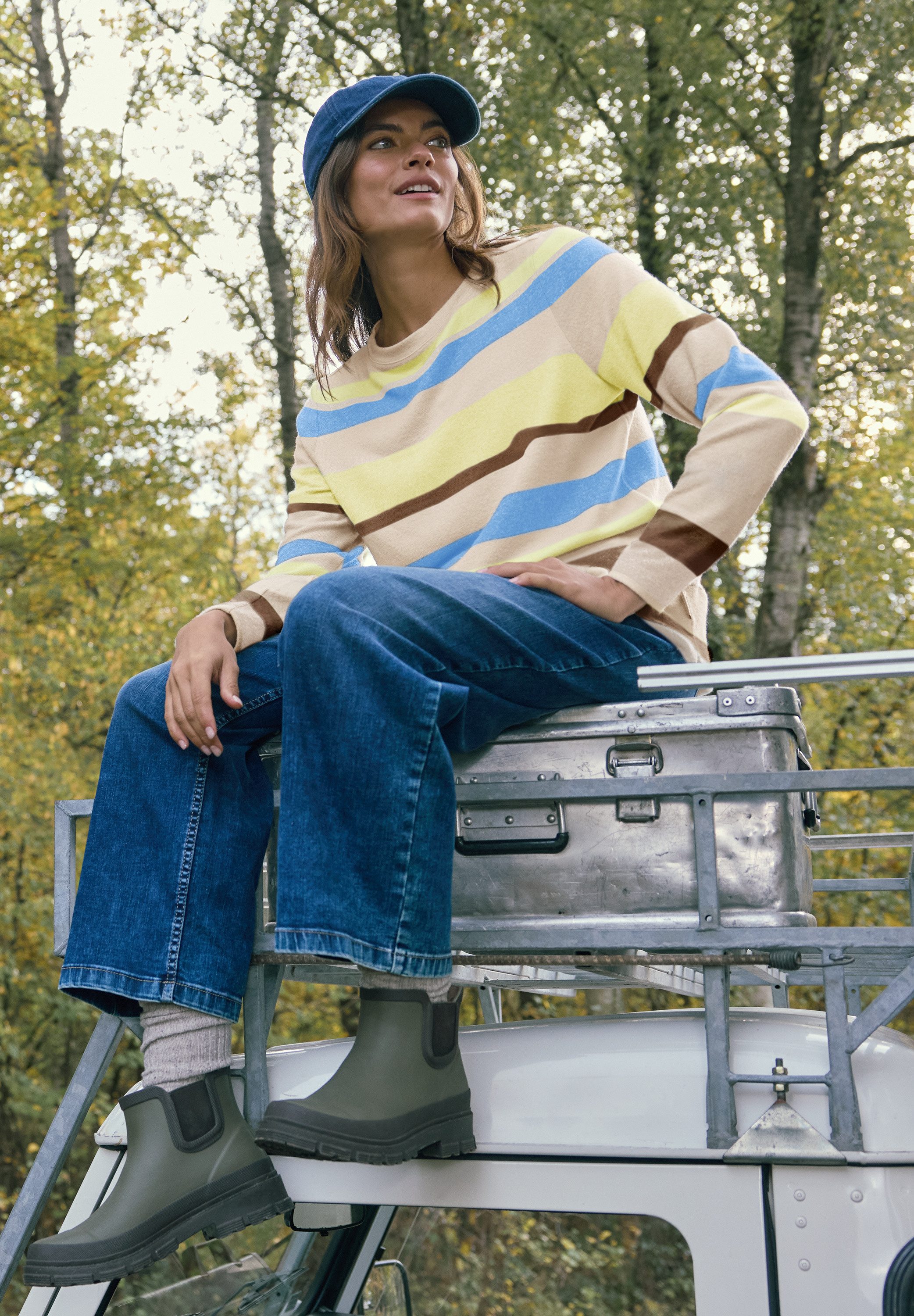 CECIL Langarmshirt aus strecthigem Viskosematerial