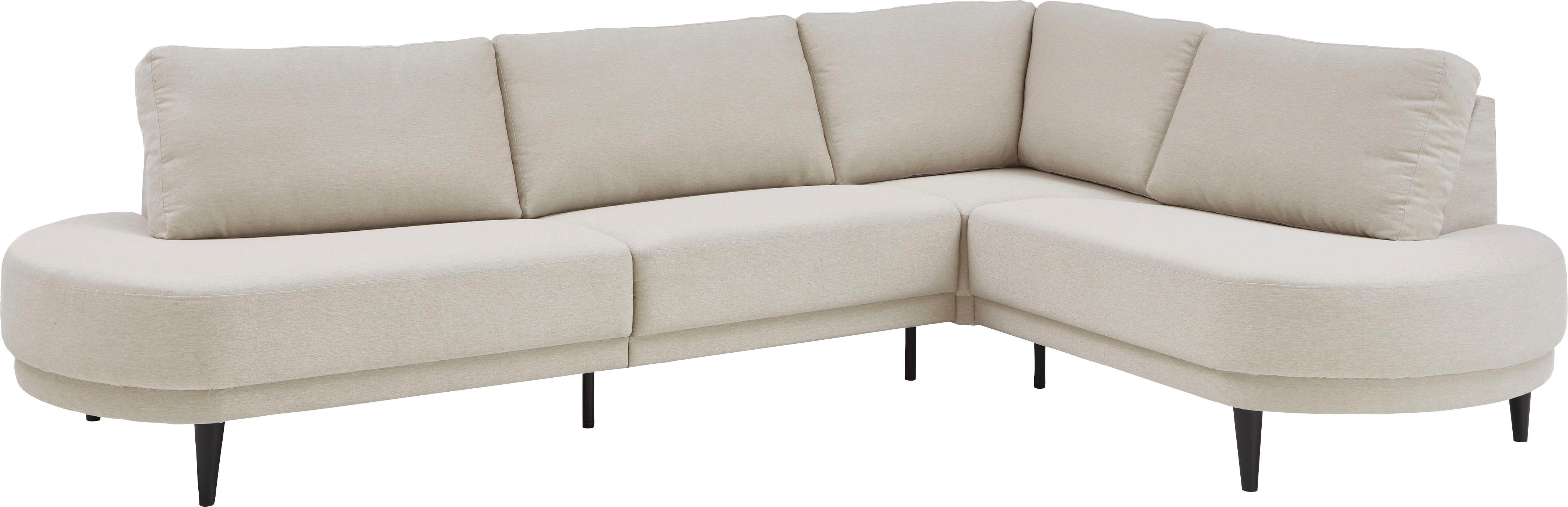 ATLANTIC home collection Ecksofa Ronny L-Form, mit Wellenunterfederung, rechts/links montierbar