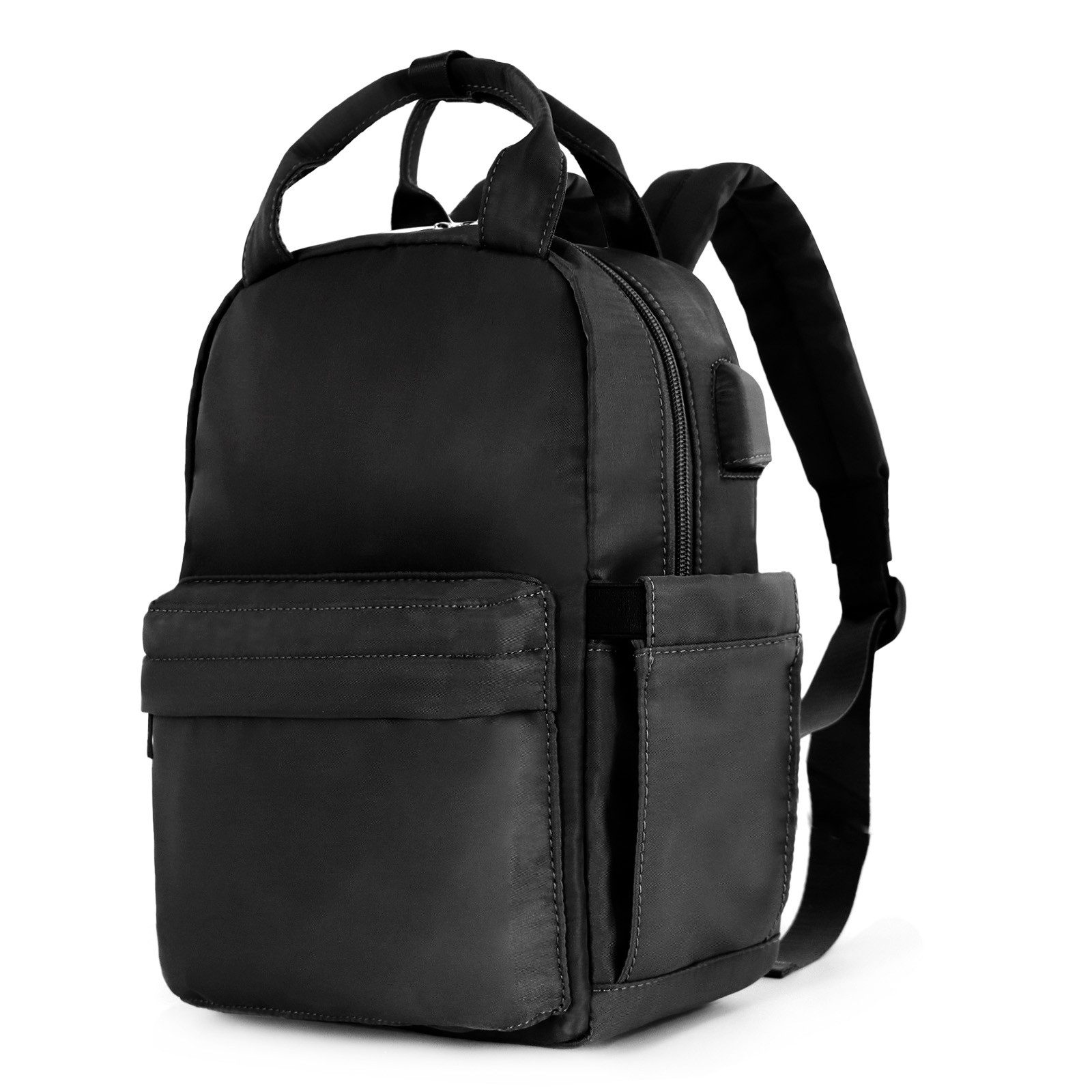 TANTOMI Rucksack Schulrucksack Rucksack Teenager Schultasche School Bag Schwarz