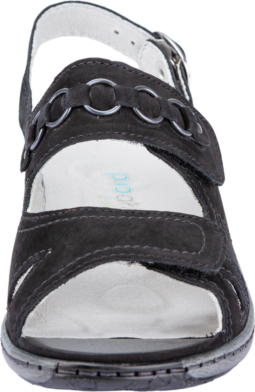 Waldläufer GARDA Riemchensandale, Sommerschuh, Sandalette, Keilabsatz, mit Druckknopf, G-Weite