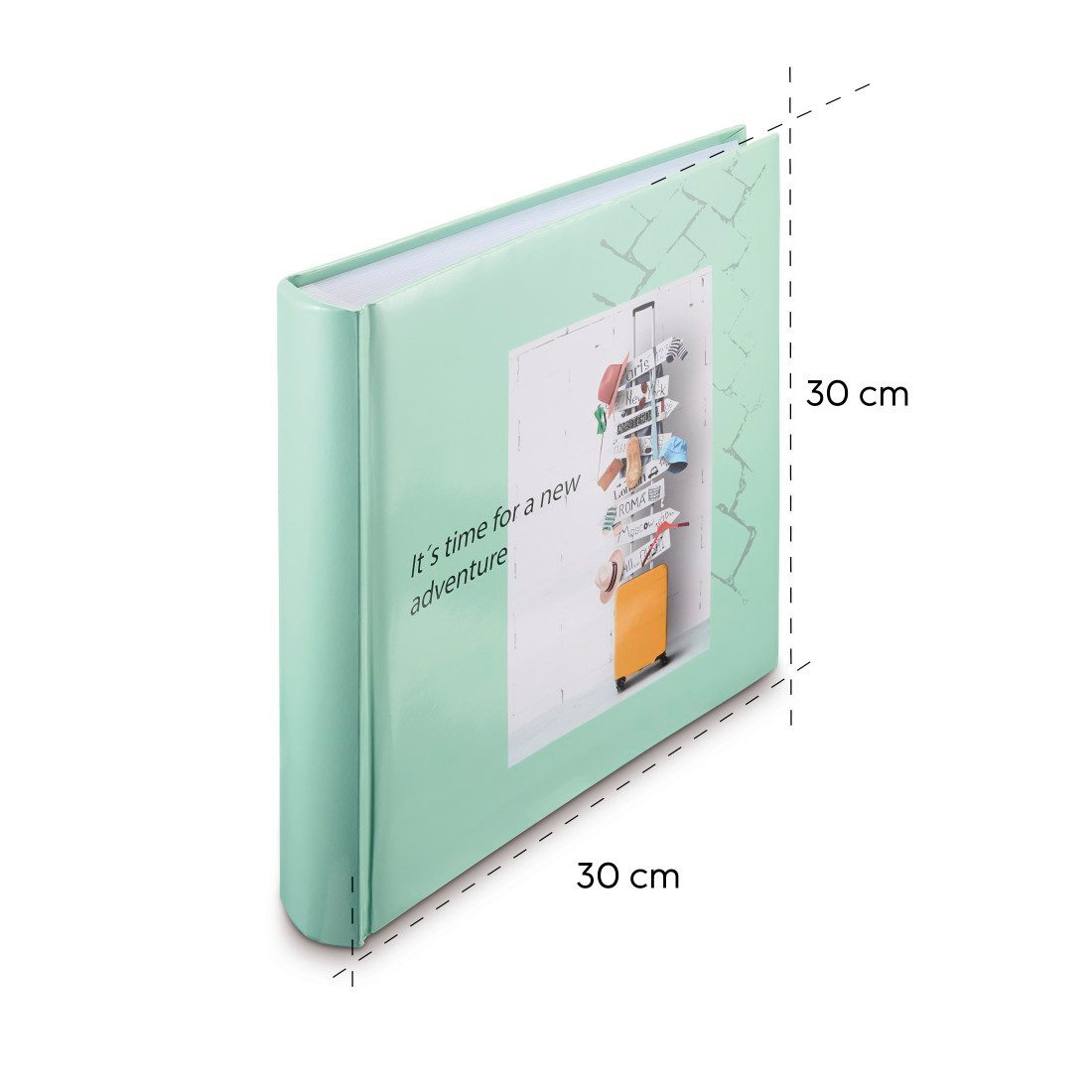 Hama Fotoalbum Fotoalbum Jumbo Bildformat 30x30 cm, 100 weiße Seiten, Journey, Zum Selber Einkleben, Selbstgestalten, elegantes Design – Bild 4 von 5